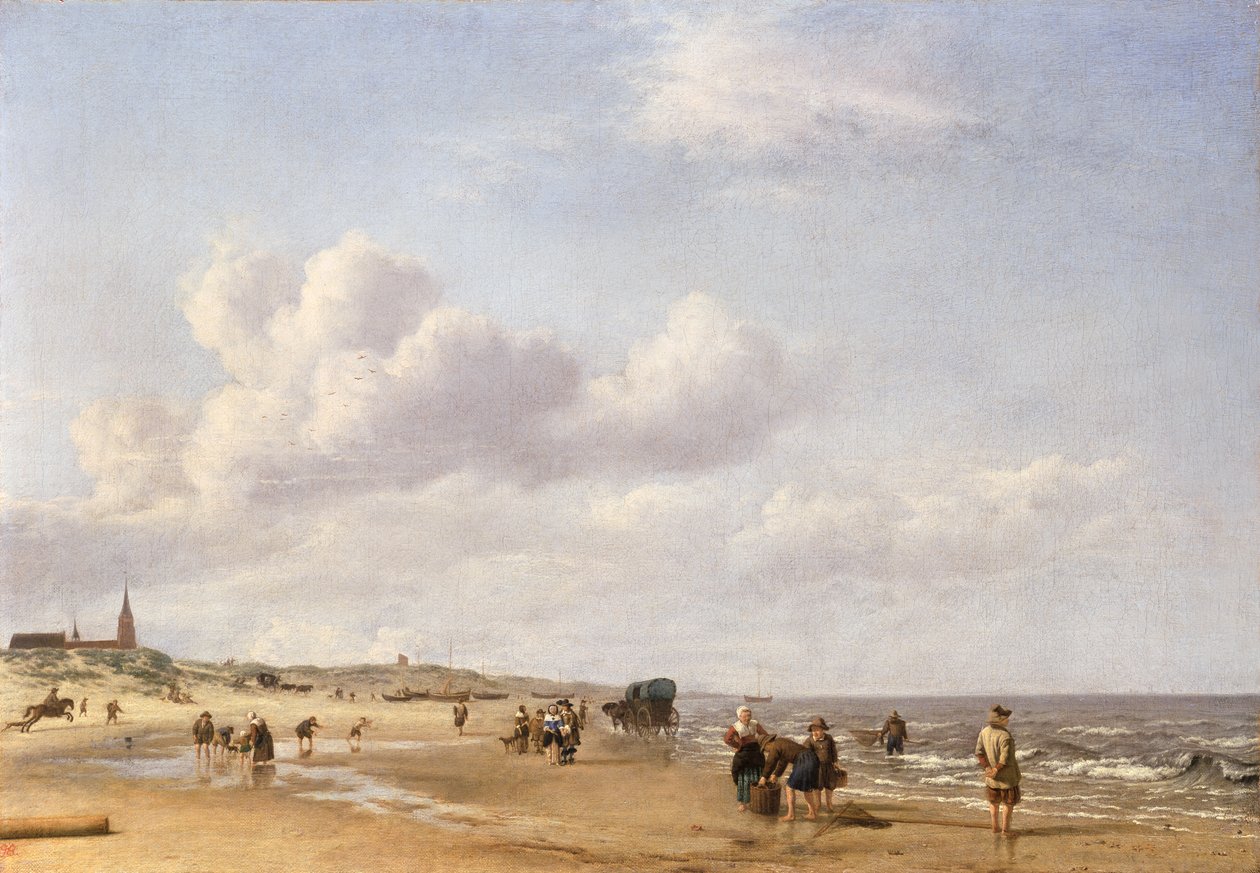 La playa de Scheveningen de Adriaen van de Velde