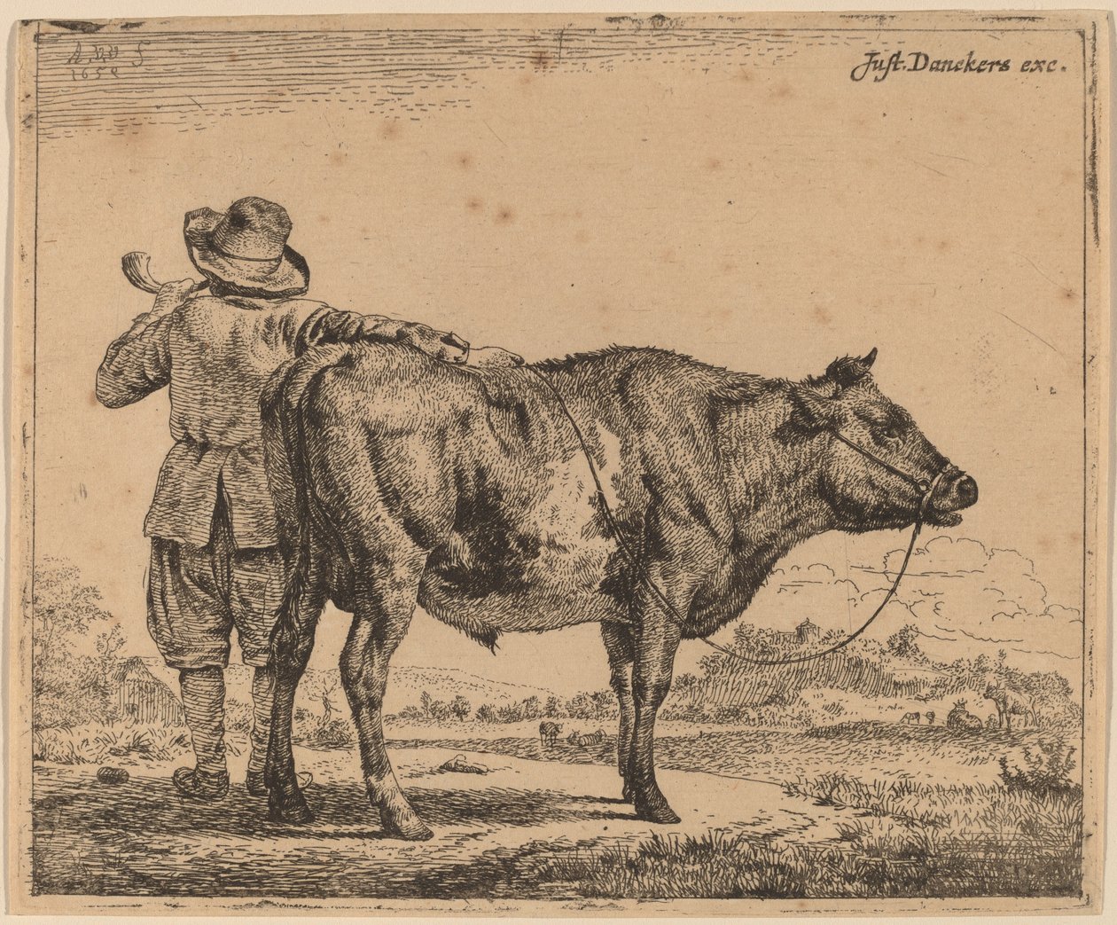 Joven pastor con un toro de Adriaen van de Velde