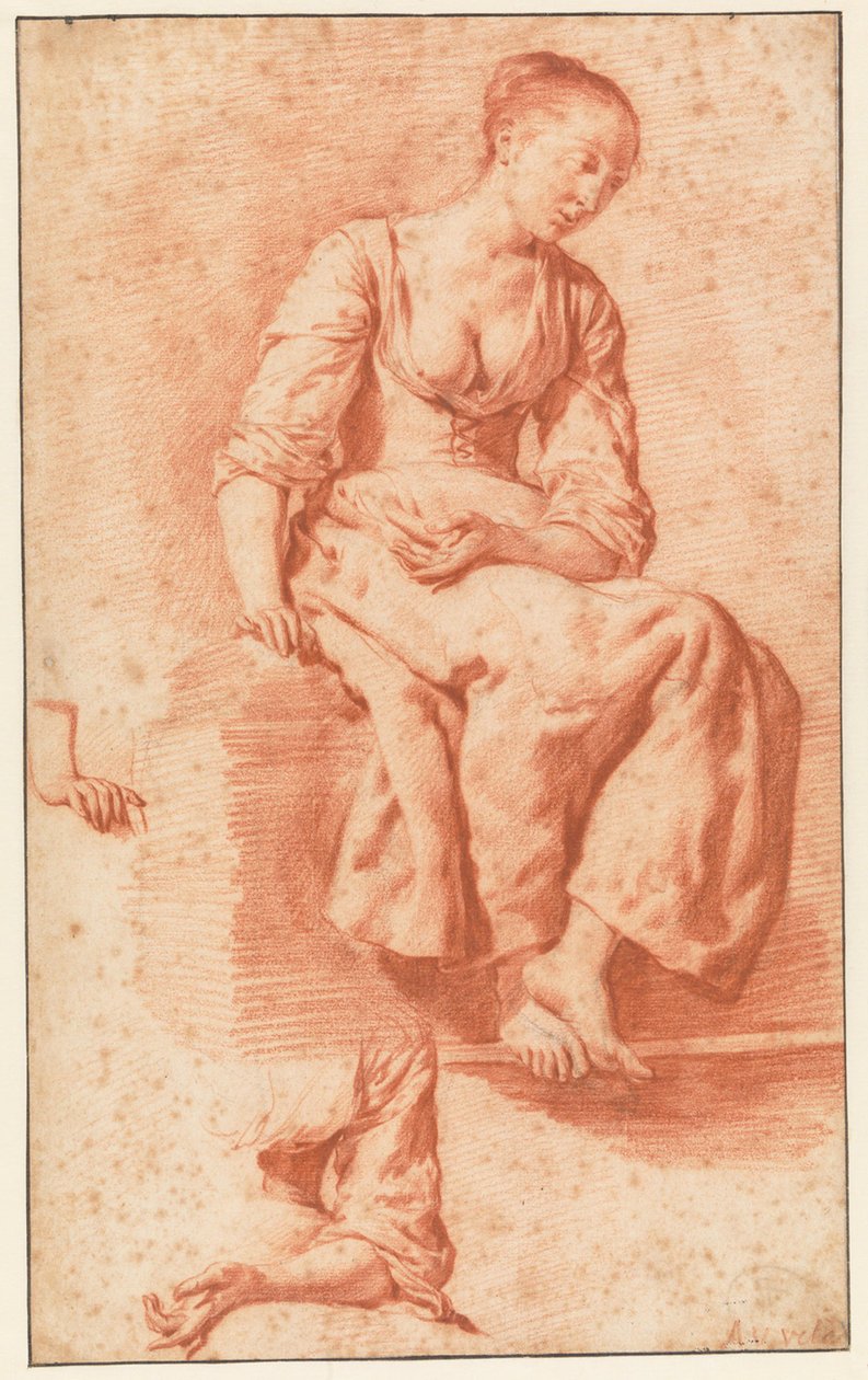 Niña sentada de Adriaen van de Velde