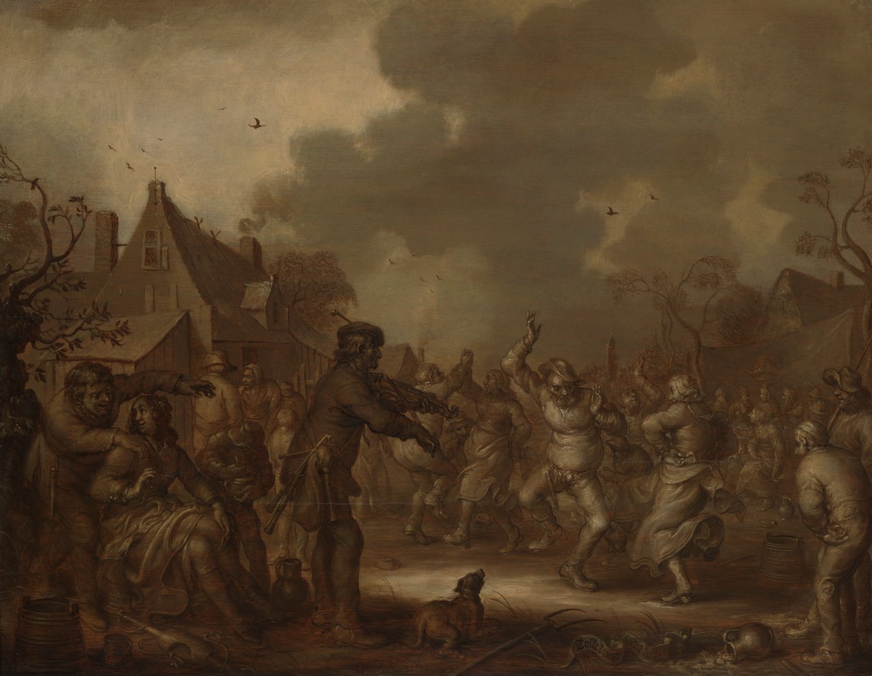 campesinos bailando de Adriaen van de Venne