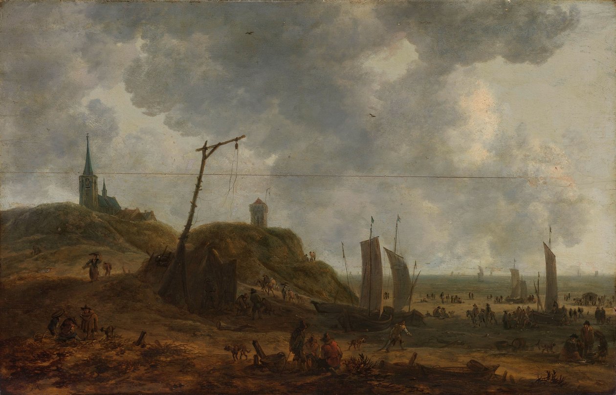 La playa de Katwijk de Adriaen van der Kabel