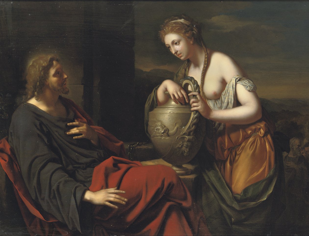 Cristo y la mujer de Samaria junto al pozo de Adriaen van der Werff