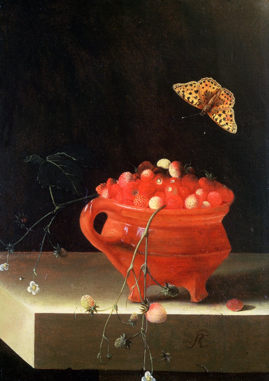 Una Olla de Fresas Silvestres de Adrian Coorte