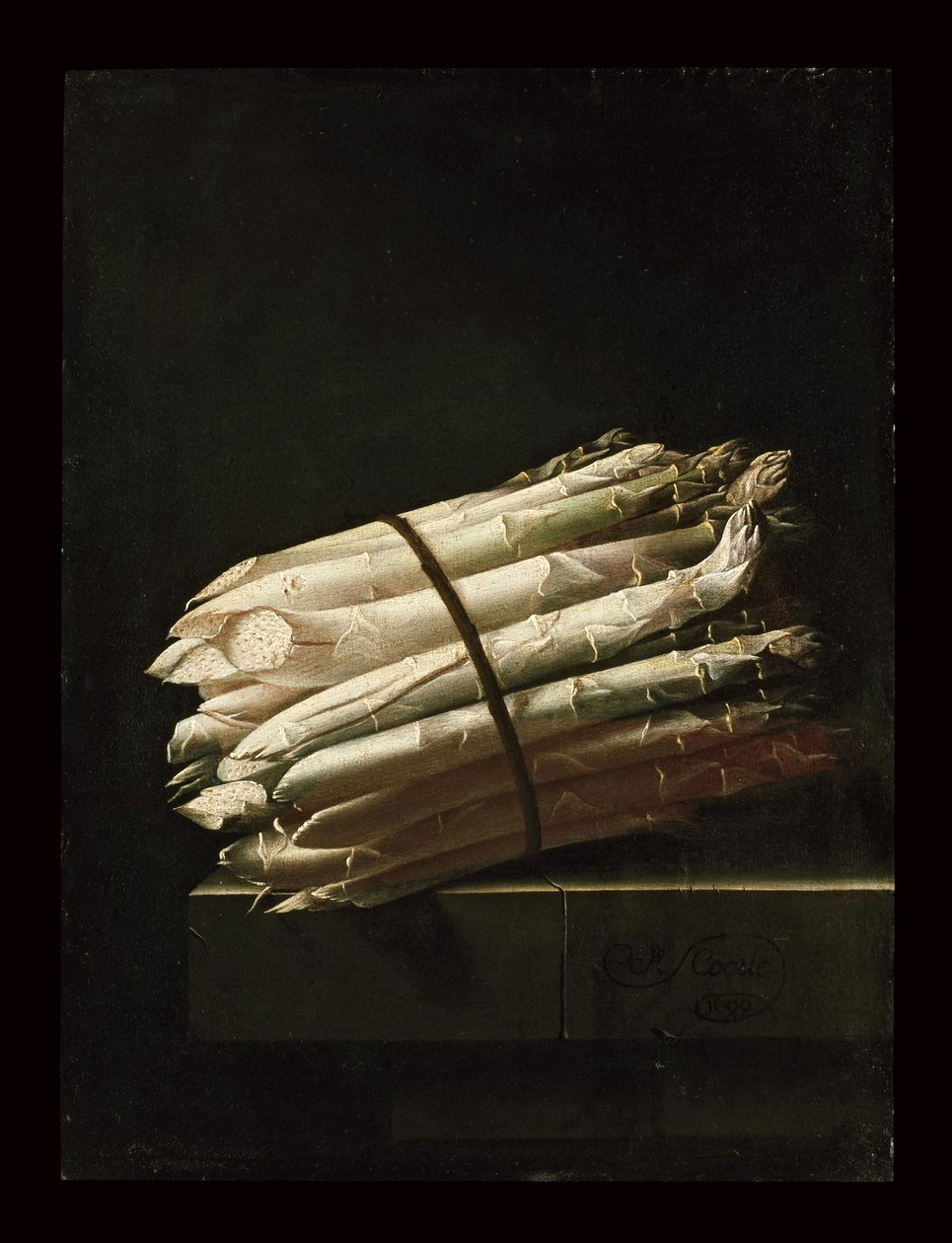 Naturaleza Muerta de Espárragos, 1699 de Adrian Coorte
