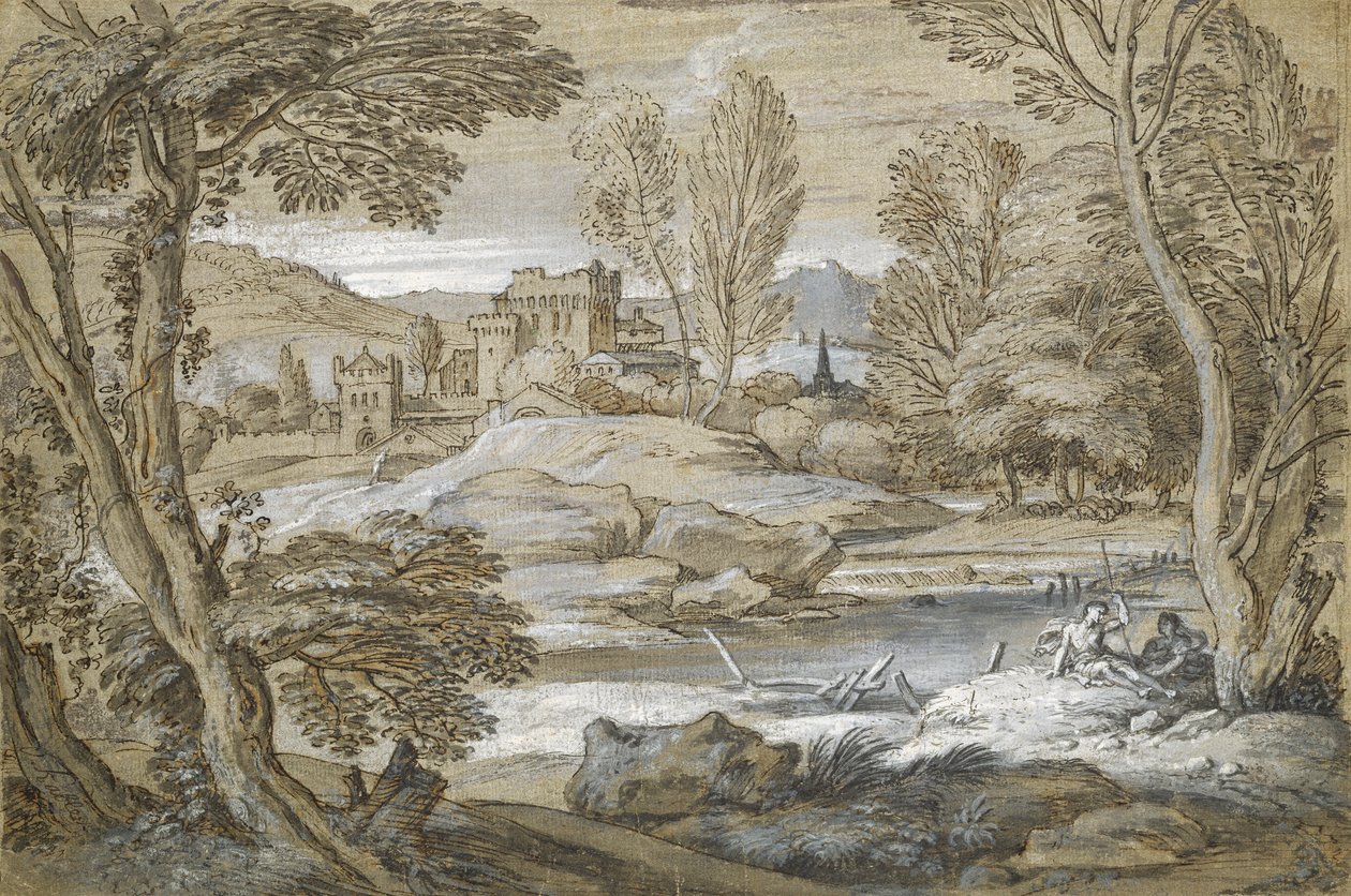 Paisaje clásico de Adriaen van der Cabel