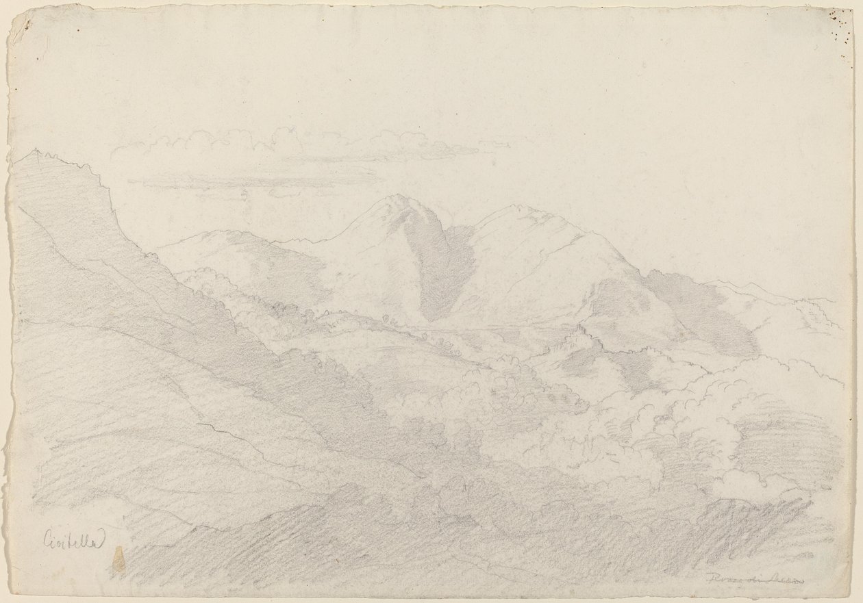 Las colinas Sabinas y Rocca Santo Stefano vistas desde Civitella de Adrian Ludwig Richter