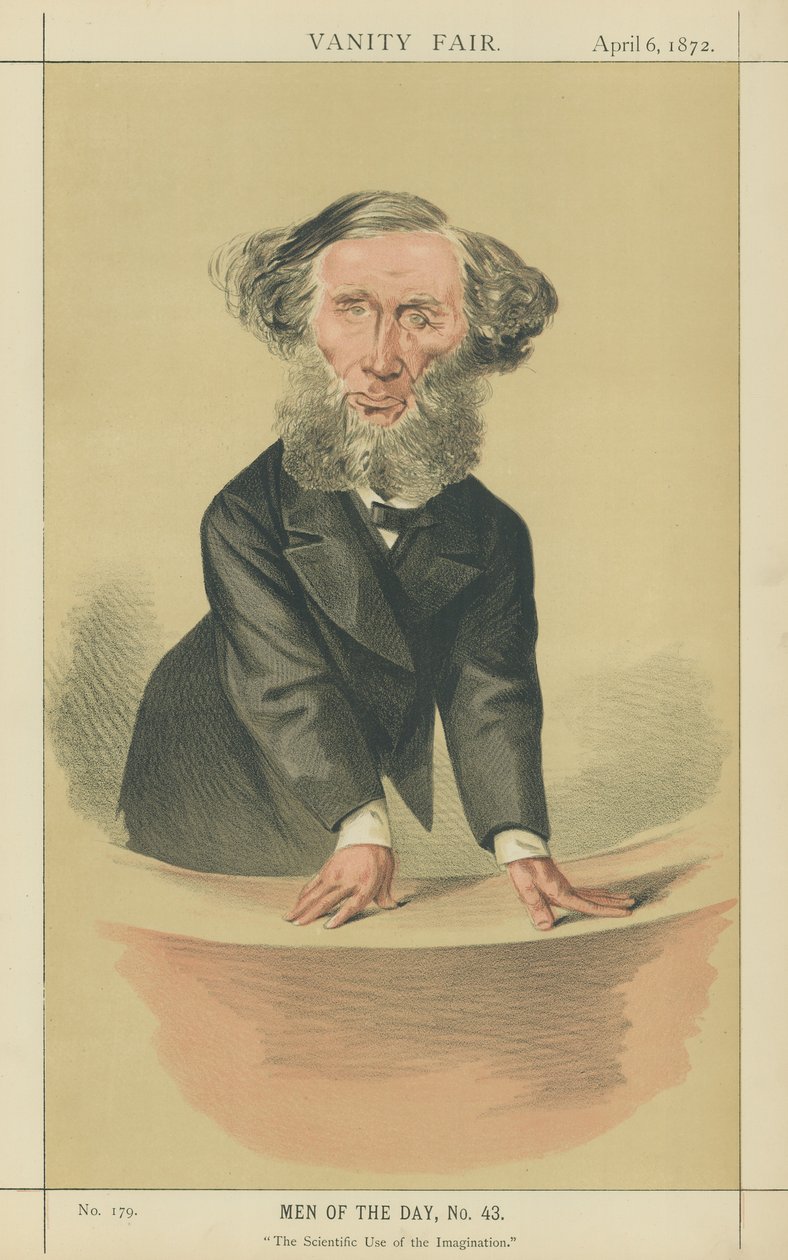 Profesor John Tyndall (litografía en color) de Adriano Cecioni