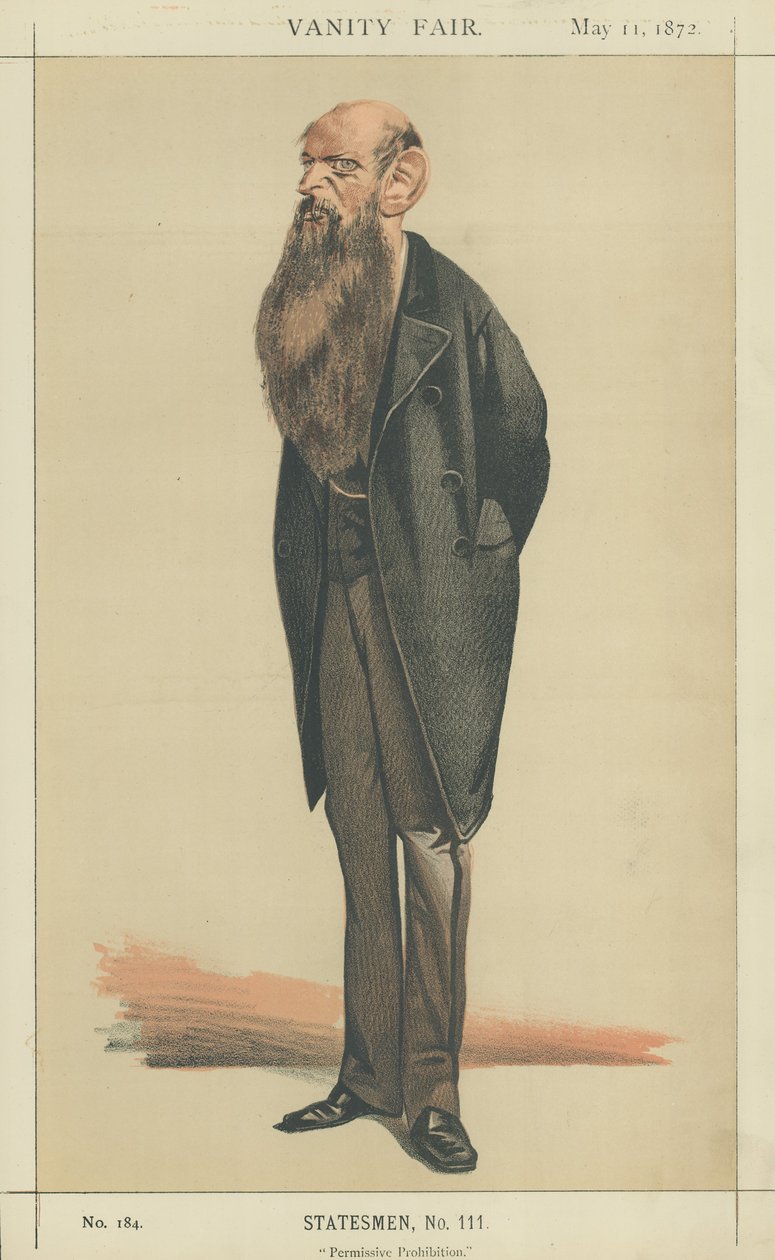 Sir Wilfrid Lawson (litografía en color) de Adriano Cecioni
