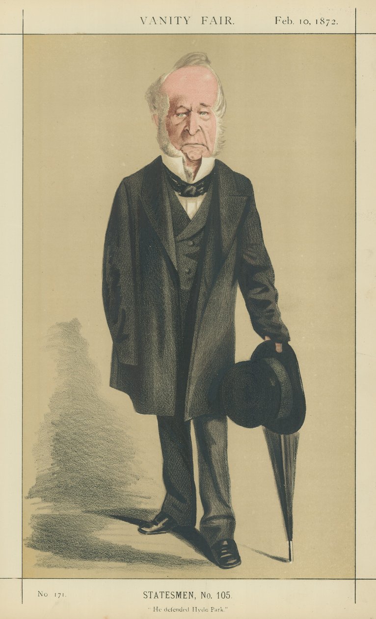 The Right Honourable Spencer Horatio Walpole (litografía en color) de Adriano Cecioni