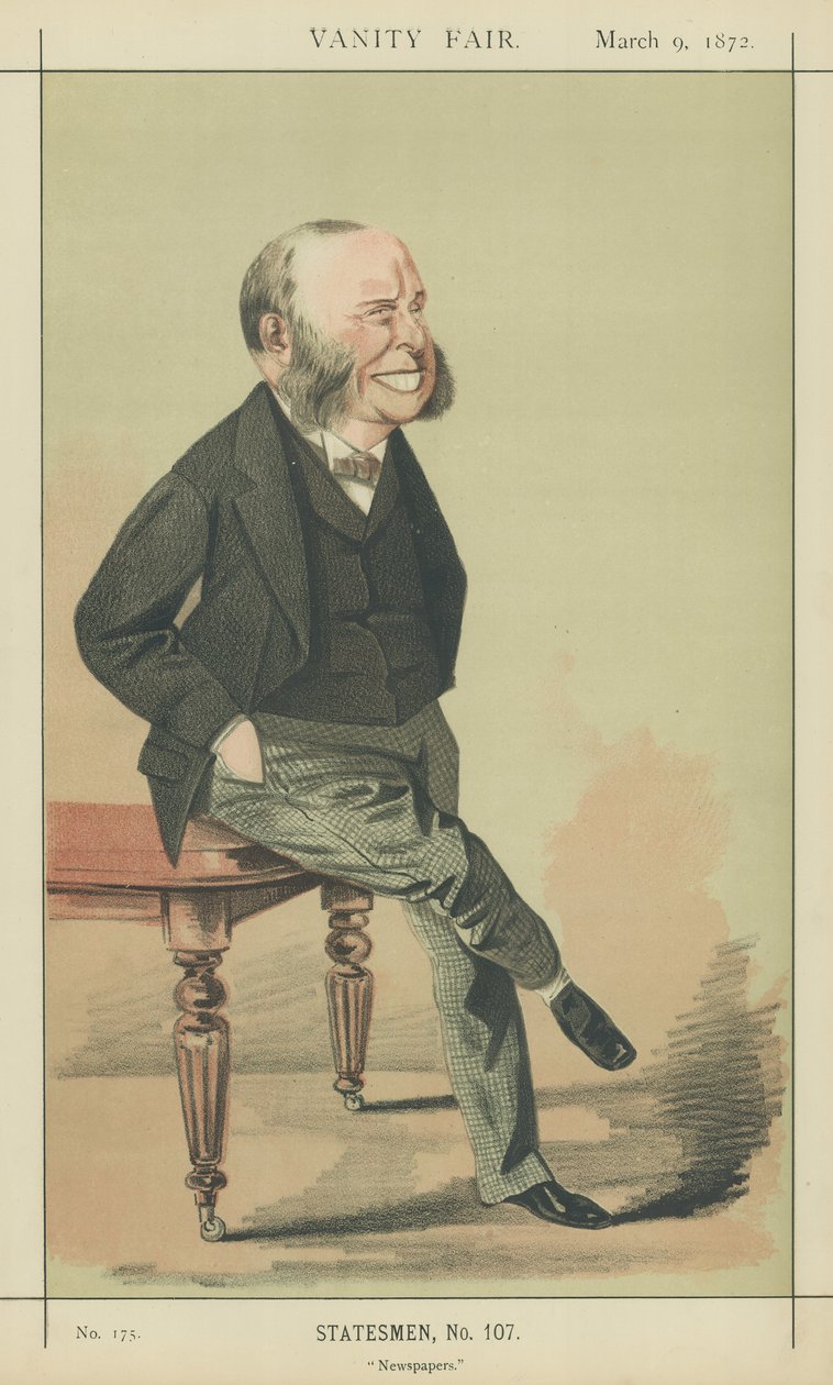 W H Smith (litografía en color) de Adriano Cecioni