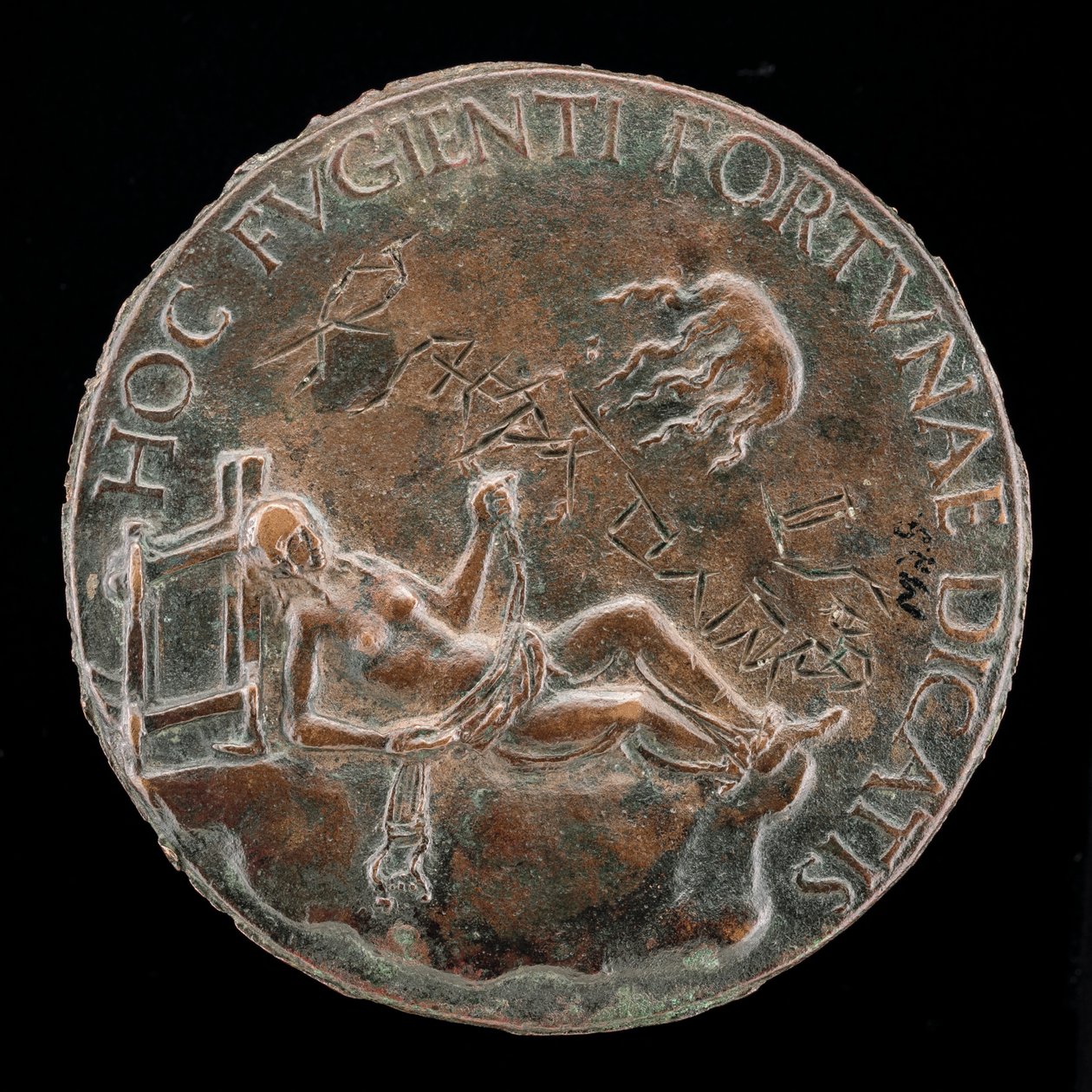 Figura femenina sosteniendo una brida [reverso], probablemente después de 1502 de Adriano Fiorentino