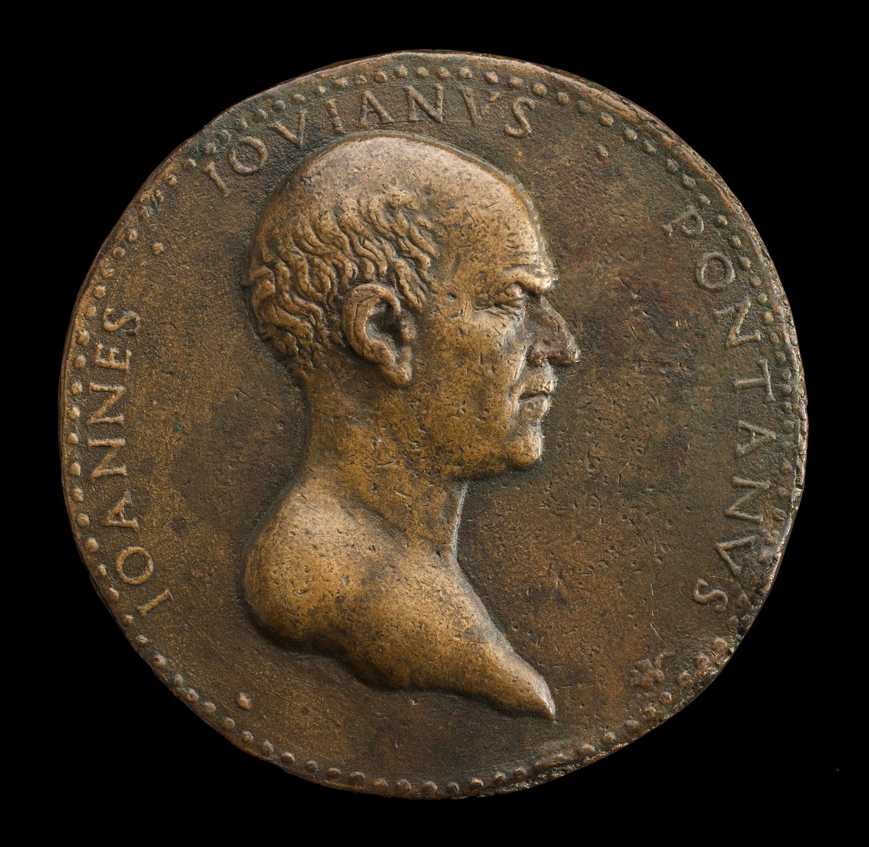 Giovanni Gioviano Pontano, 1426-1503, Poeta [anverso] de Adriano Fiorentino