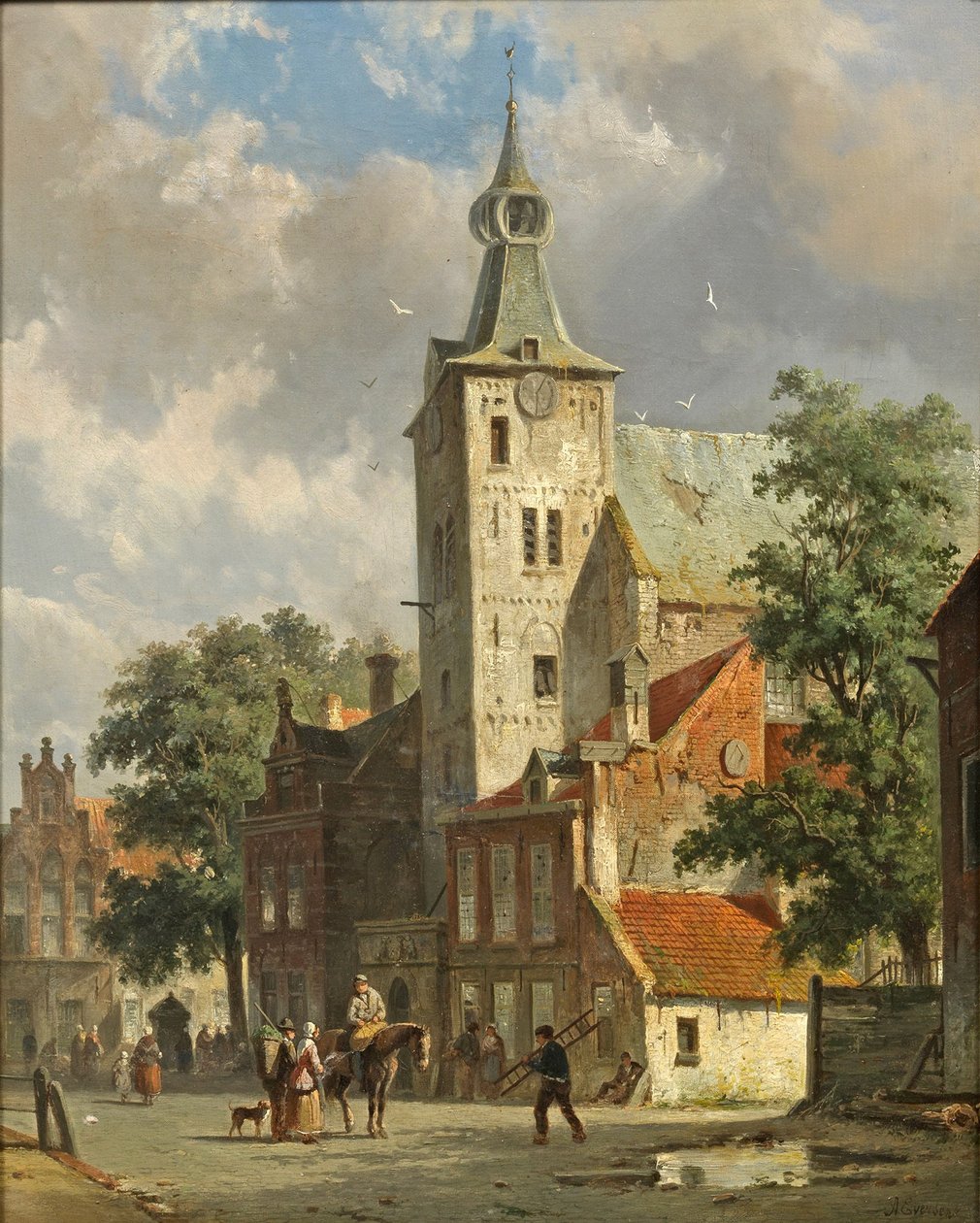 Adrianus Eversen - Vista de la ciudad holandesa de Adrianus Eversen