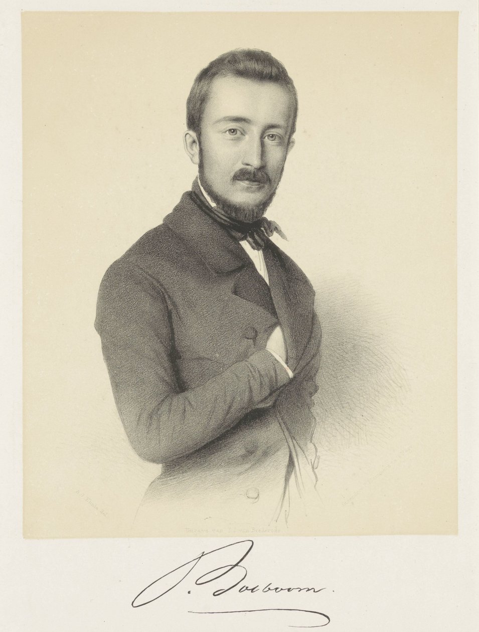 Retrato de Johannes Bosboom de Adrianus Johannes Ehnle