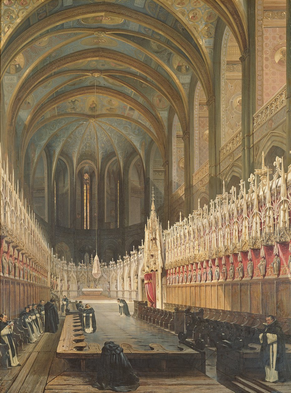 Interior de la Catedral de Albi, 1832 de Adrien Dauzats