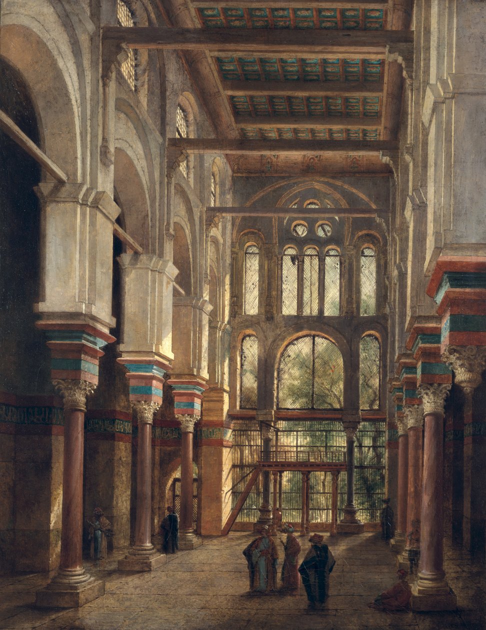 Interior de la Mezquita de El Mooristan en El Cairo de Adrien Dauzats