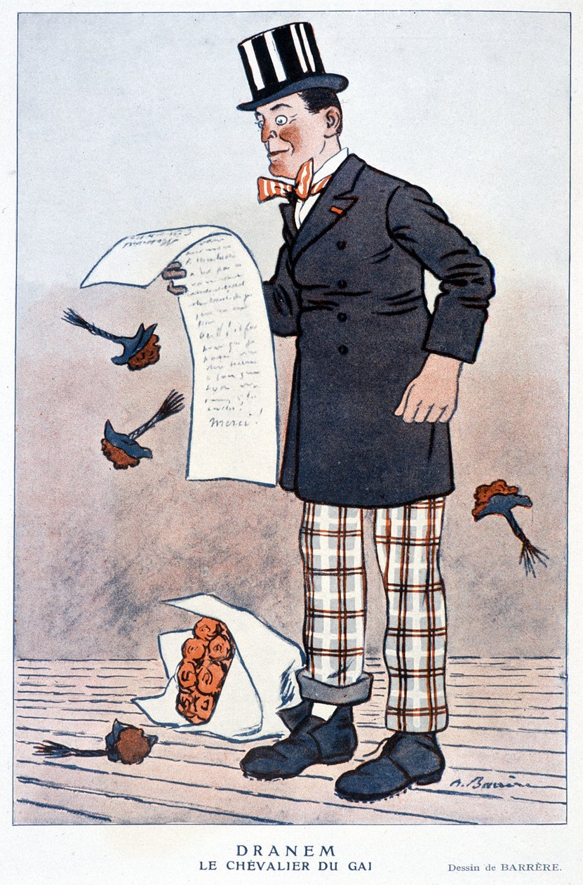 Caricatura de Jules Renard (1864/1910), escritor francés, por Barrère, A. 1923 de Adrien Barrere
