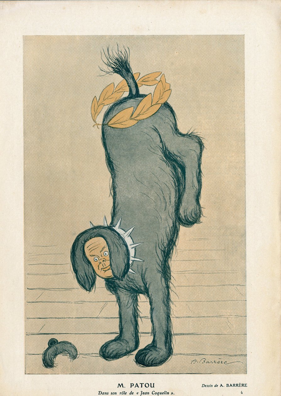 Personaje de la obra “Chantecler” de Edmond Rostand Jean Coquelin en el papel del perro Patou - Fantasio de Adrien Barrere