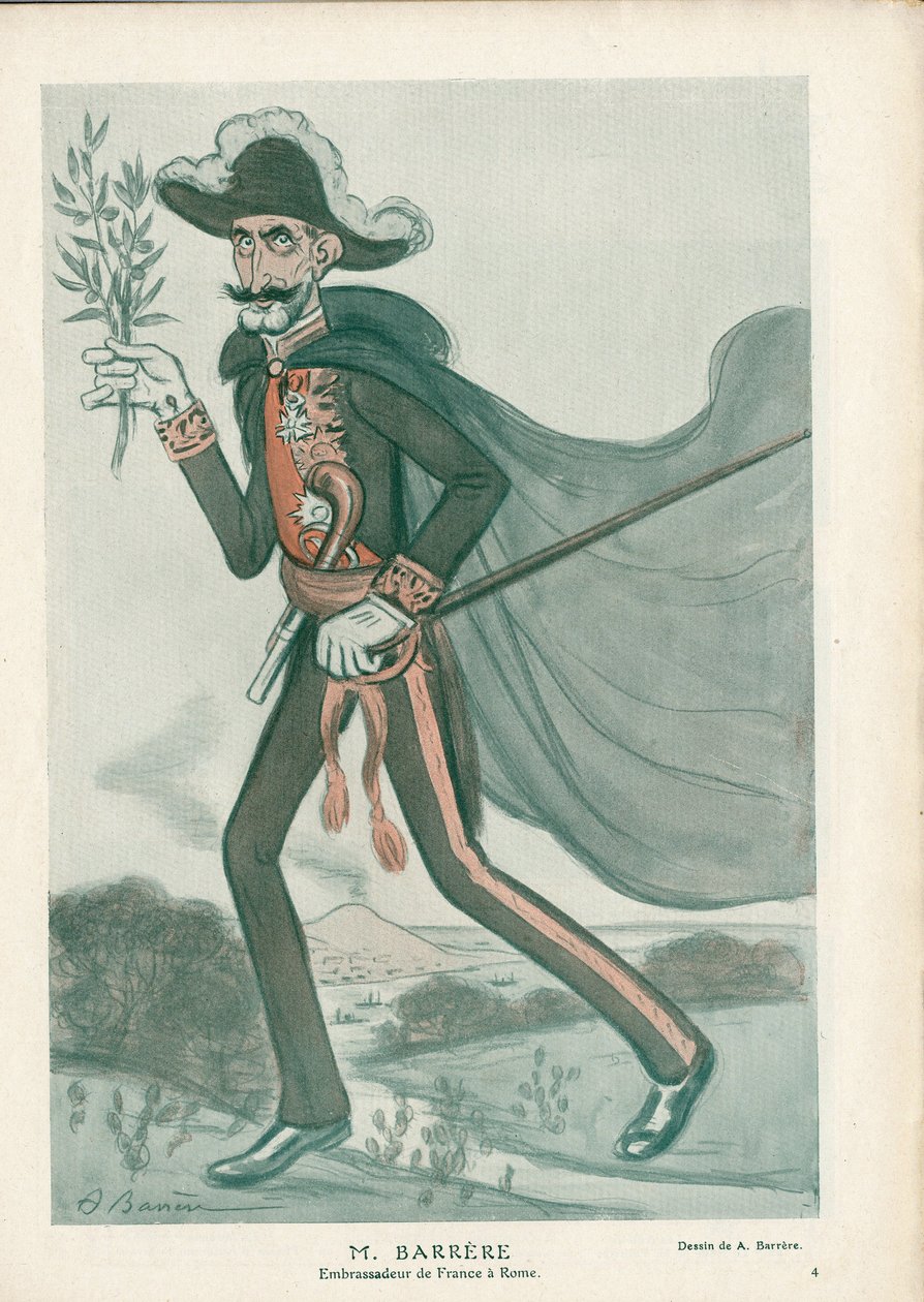 Fantasio - Ilustración de A Barrere (1874-1931): Italia, Diplomacia, Roma - Barrere Camille, Diplomáticos de Adrien Barrere