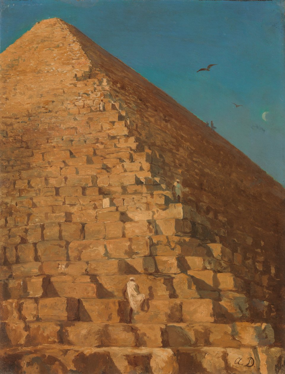 La Gran Pirámide, Giza, 1830 o después de Adrien Dauzats