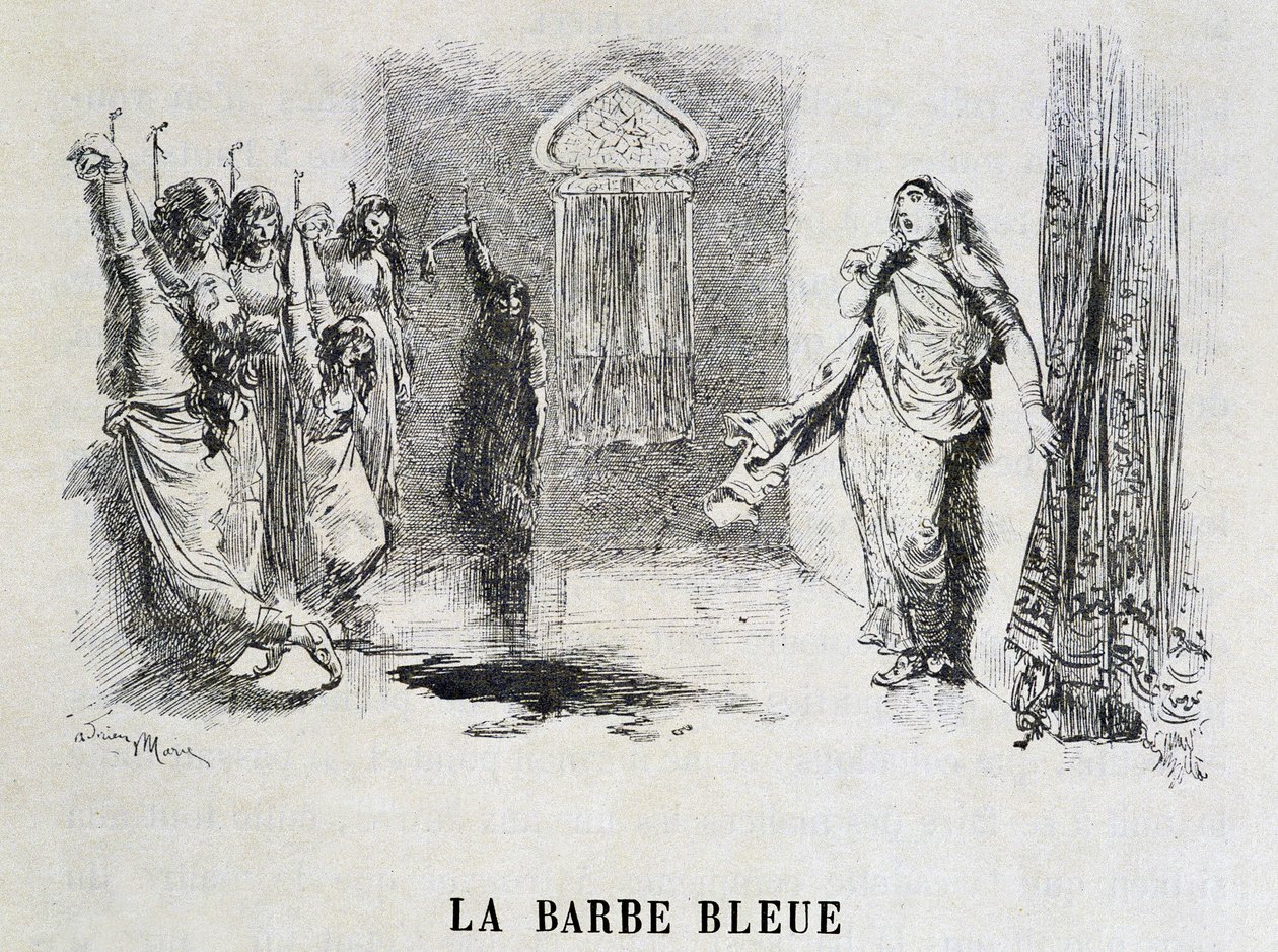 Barba Azul - en “Los cuentos de hadas” de Charles Perrault, ilustraciones de Adrien Marie de Adrien Emmanuel Marie