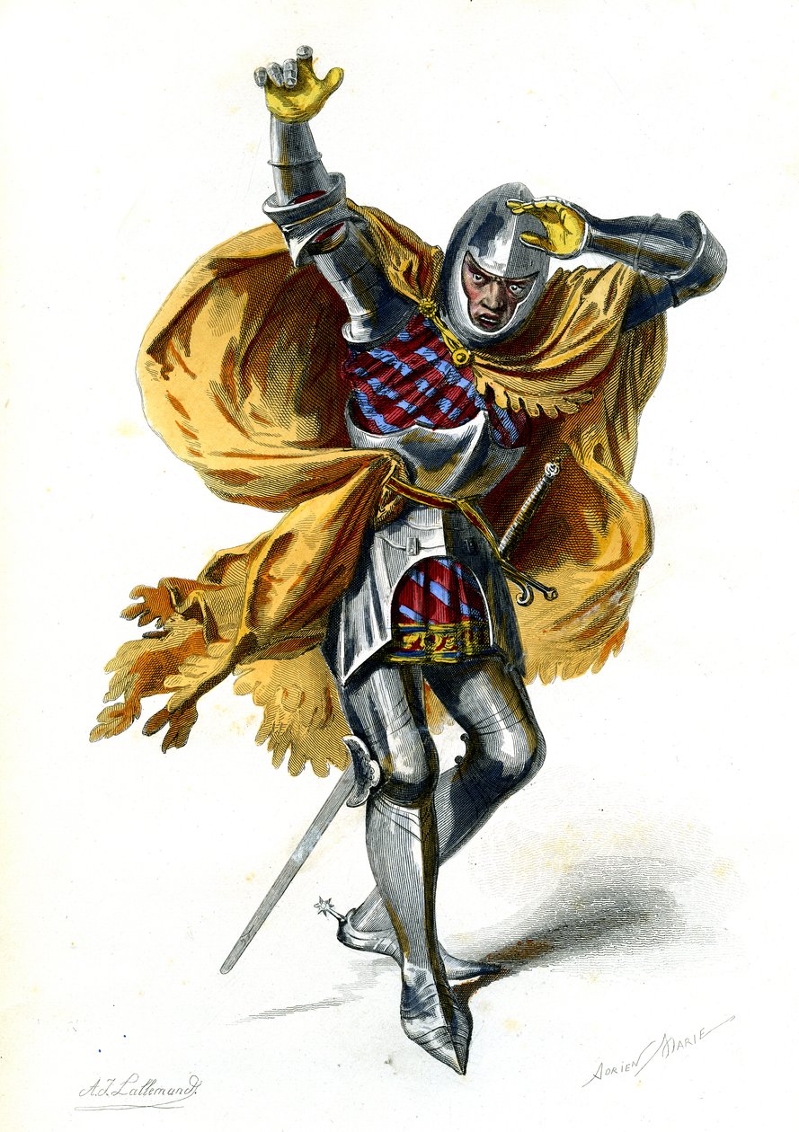 Conversión de San Pablo: Saulo, representación bajo el rey francés Carlos VI. 1872 (grabado) de Adrien Emmanuel Marie