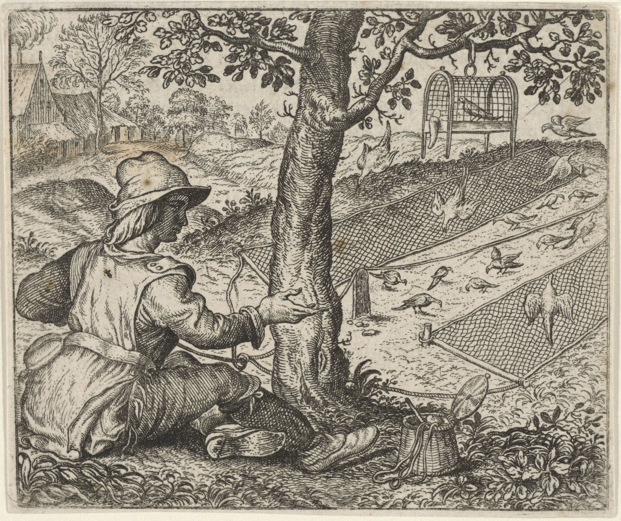 La fábula del observador de aves de Egidius  Sadeler (II)