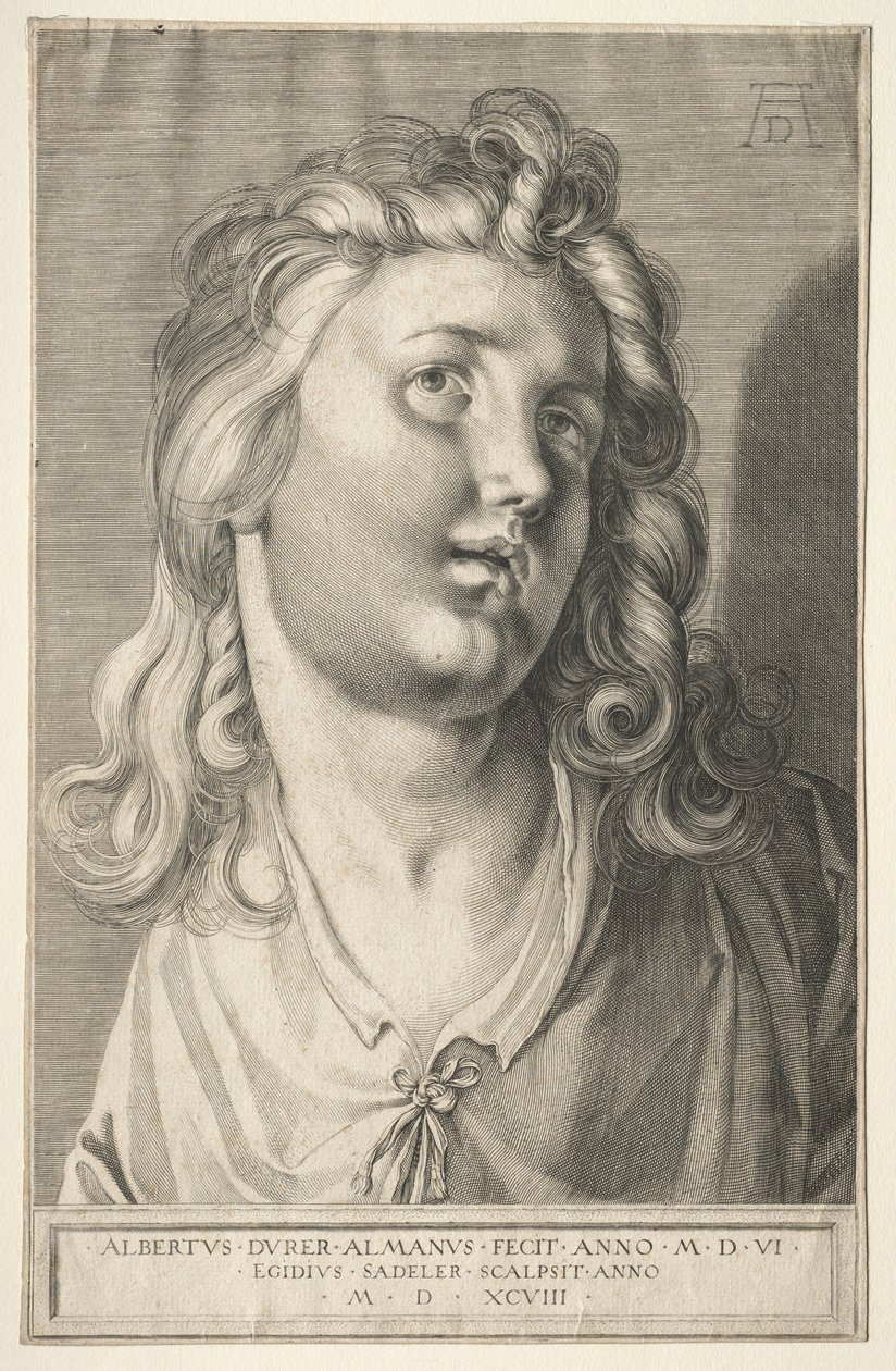 Cabeza femenina de Aegidius Sadeler