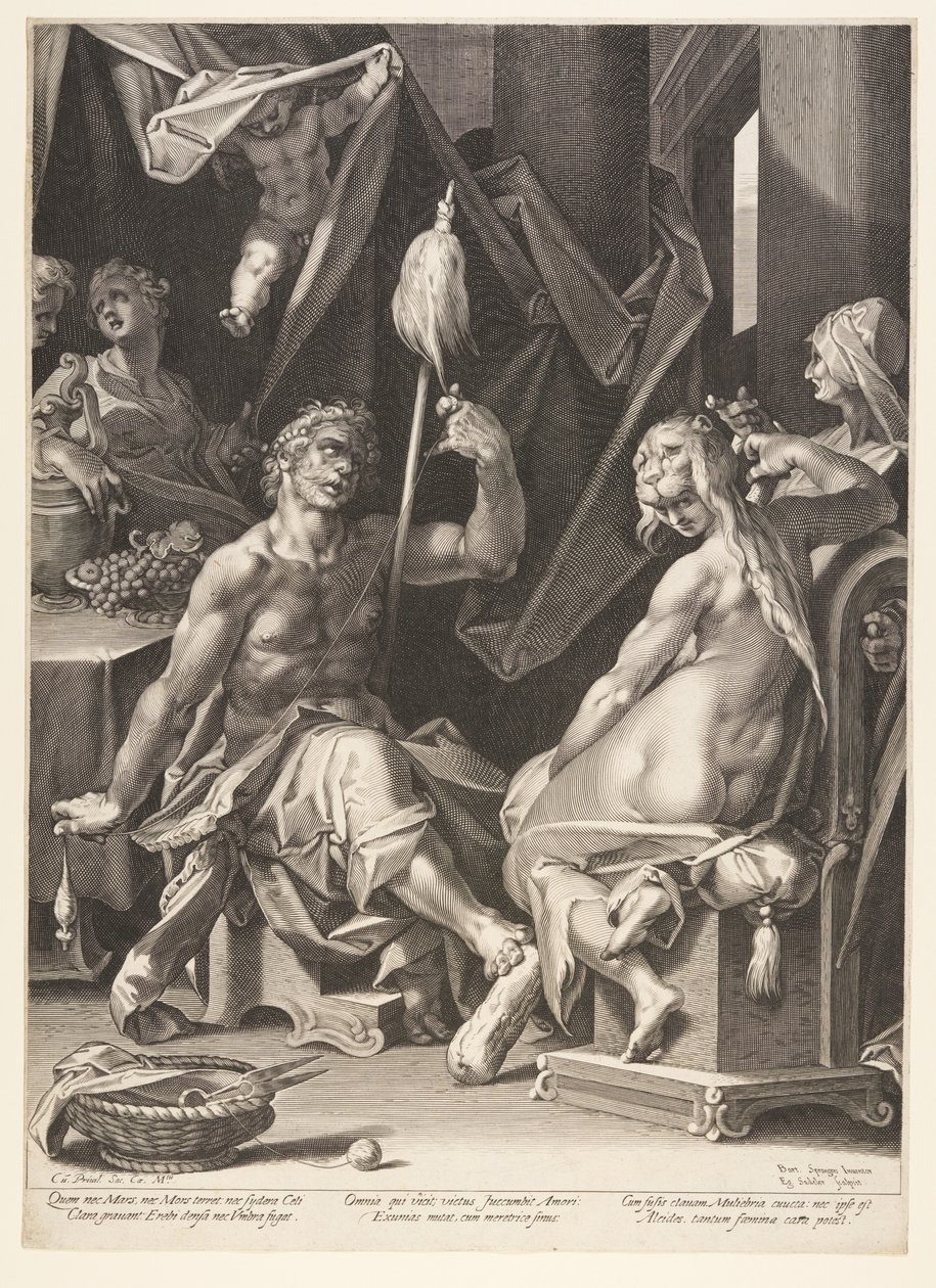 Hércules y Onfalia de Aegidius Sadeler II