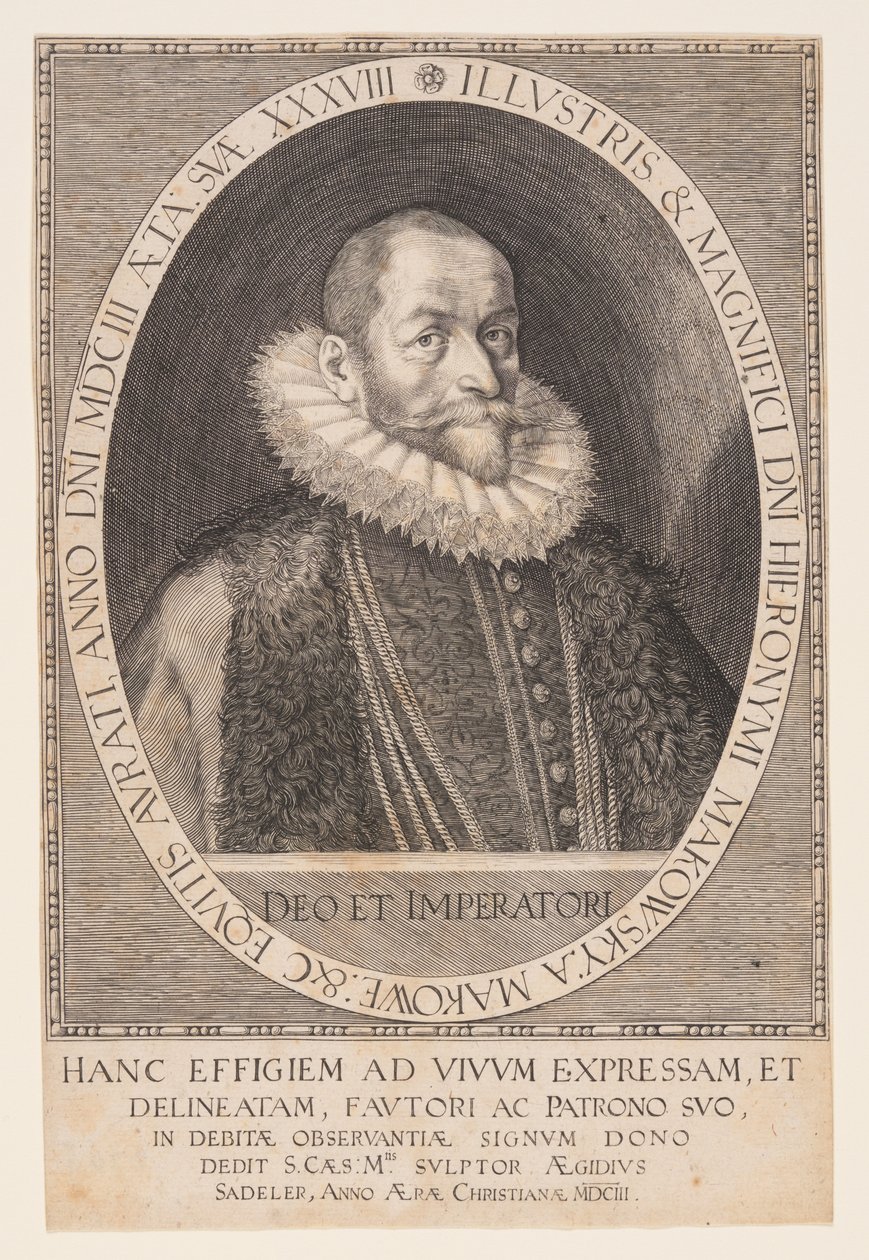 Hieronymus Makofsky, Chambelán de Aegidius Sadeler II