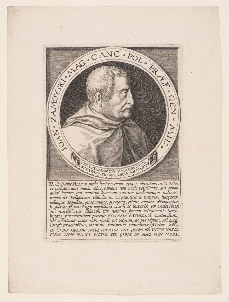 Jan Zamoyski, noble polaco, Gran Canciller de la Corona de Aegidius Sadeler II