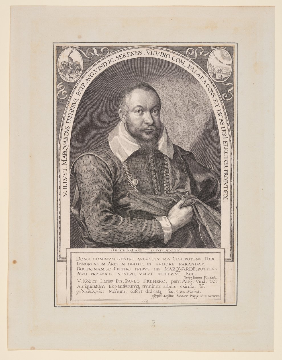 Marquard Freher, diplomático, historiador y jurista de Aegidius Sadeler II