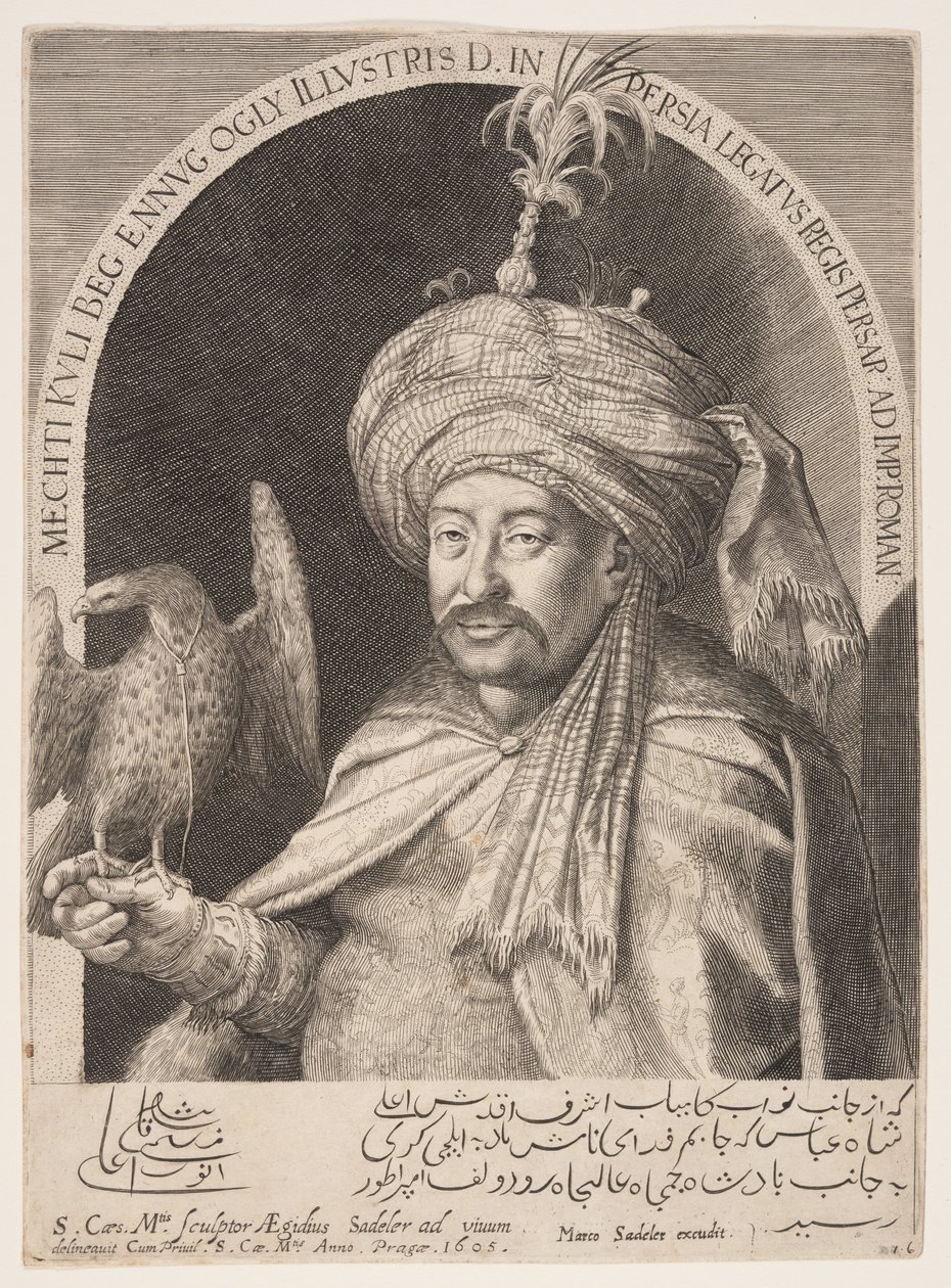 Mechti Kuli Beg (Mehdi Quli Beg), embajador persa en Praga de Aegidius Sadeler II