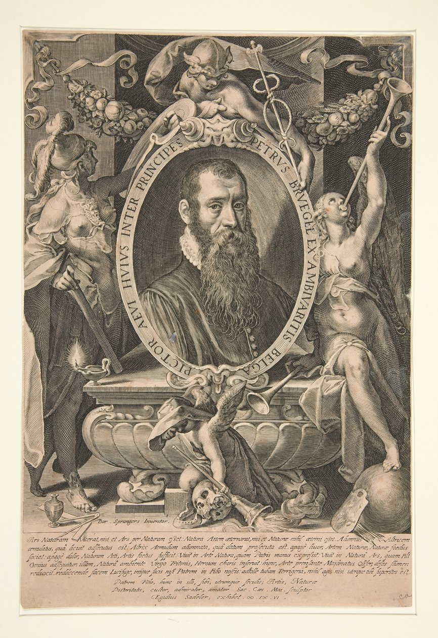 Retrato de Peter Brueghel el Joven de Aegidius Sadeler II
