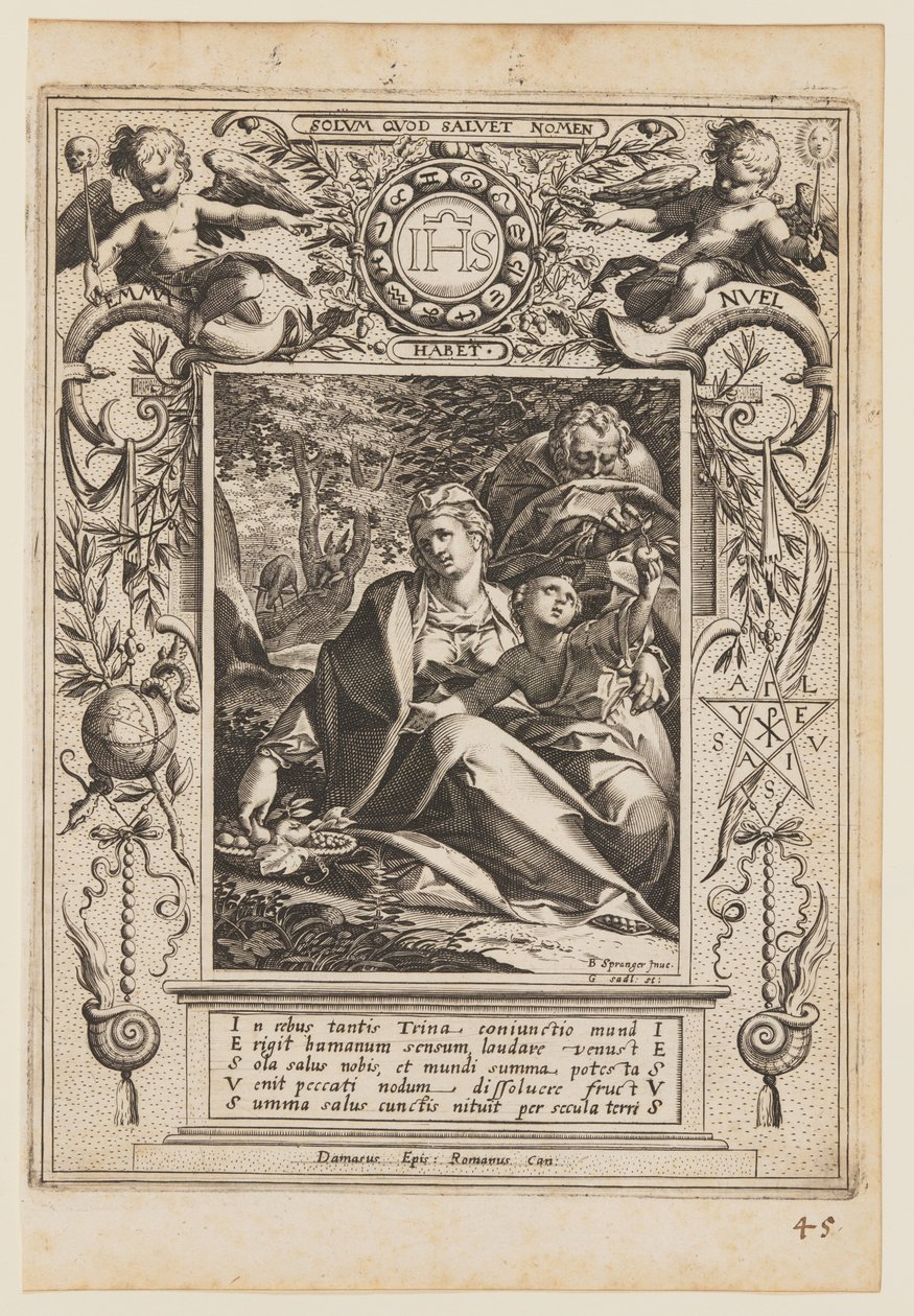 Descanso en la Huida a Egipto de Aegidius Sadeler II