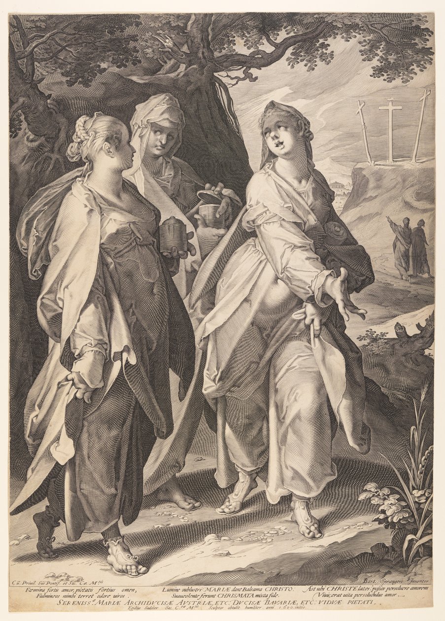 Las tres mujeres regresan de la tumba de Aegidius Sadeler II