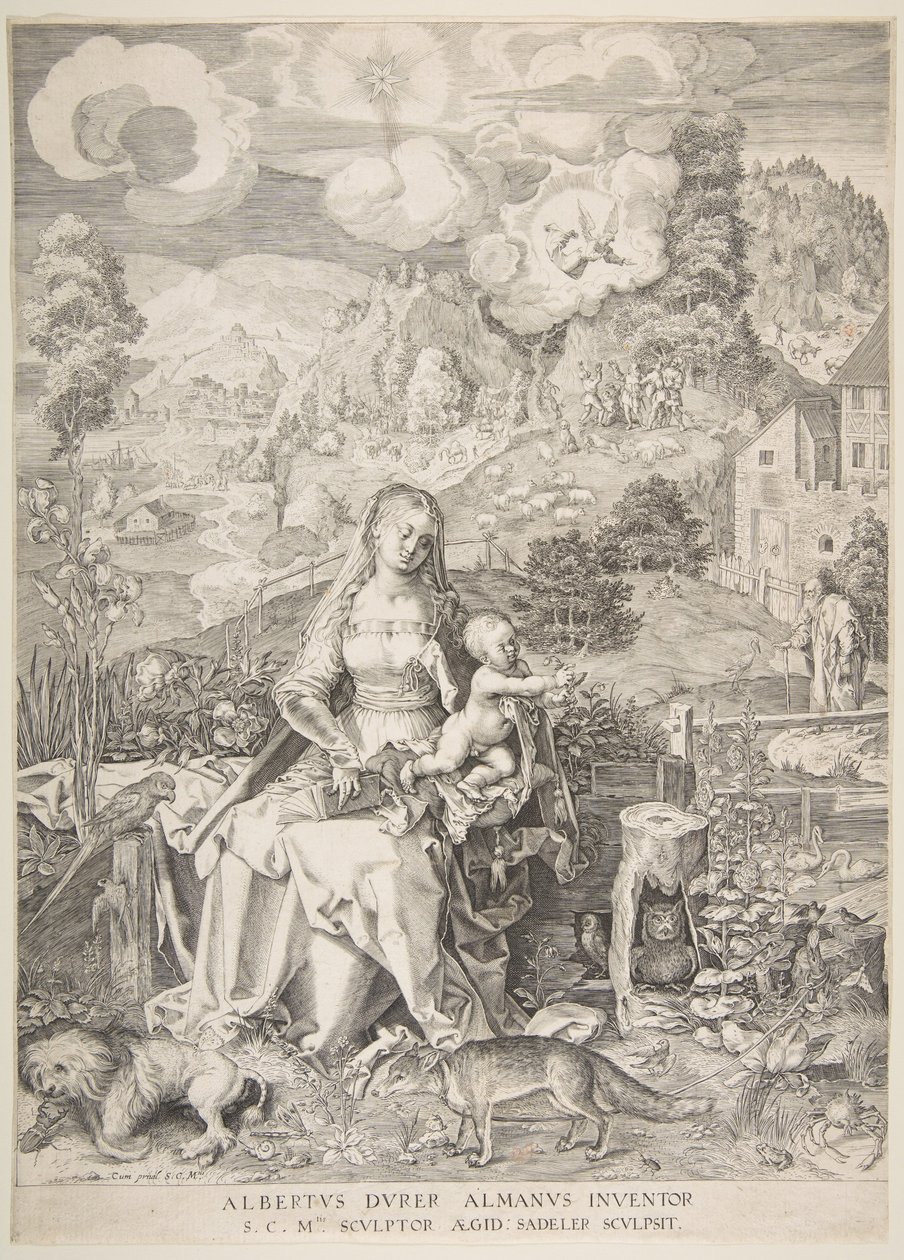 Virgen y Niño en un paisaje, ca. 1597 de Aegidius Sadeler II