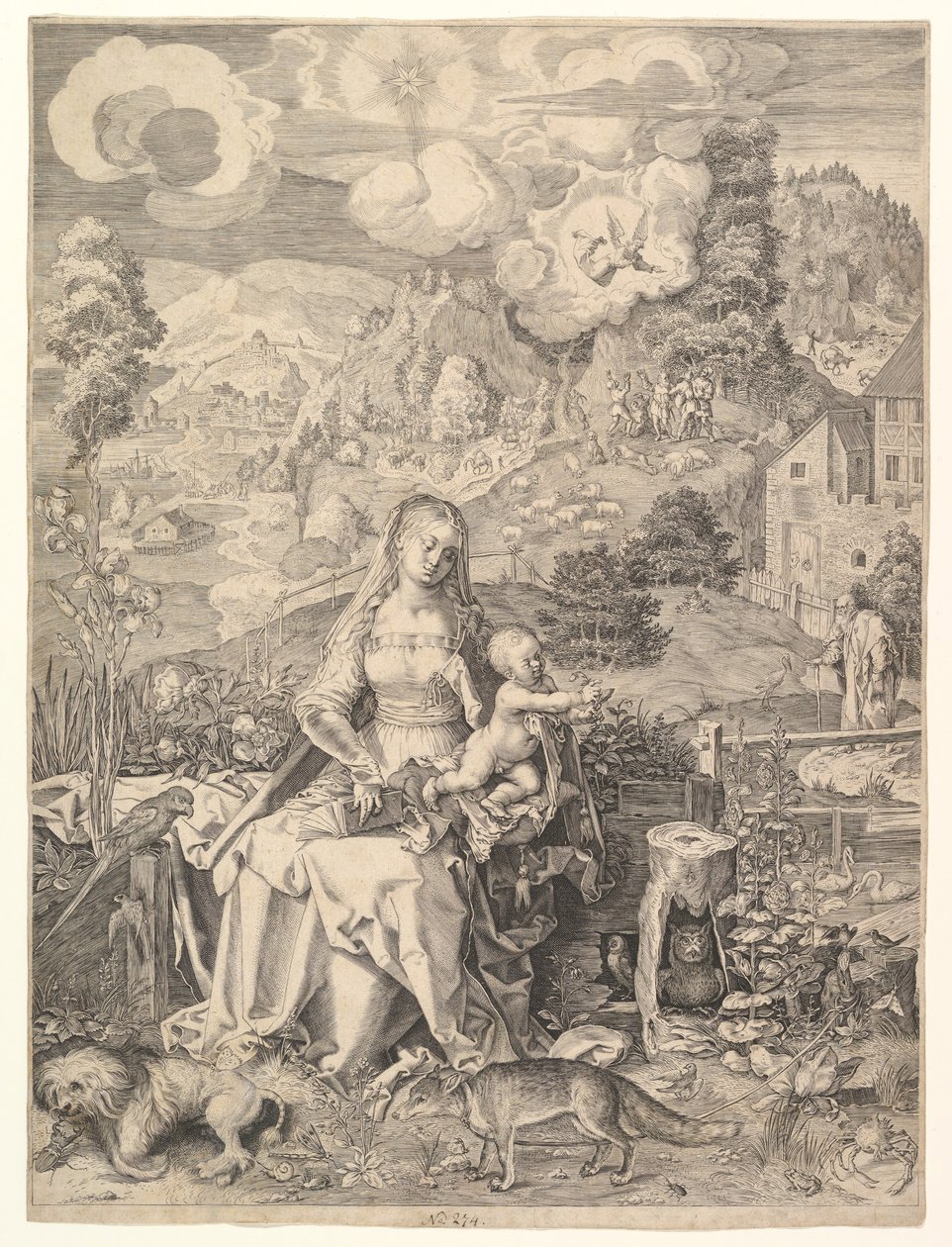 Virgen y Niño en un Paisaje, ca. 1597 de Aegidius Sadeler II