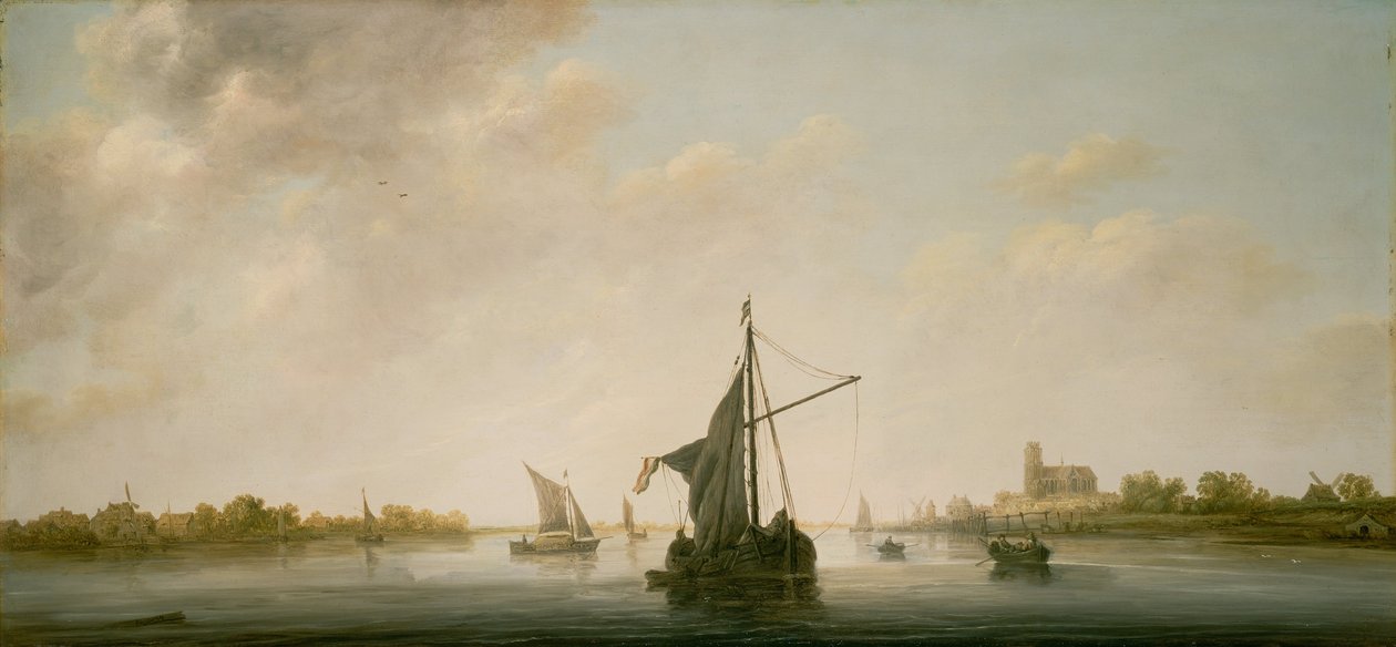 Una vista del Mosa en Dordrecht de Aelbert Cuyp