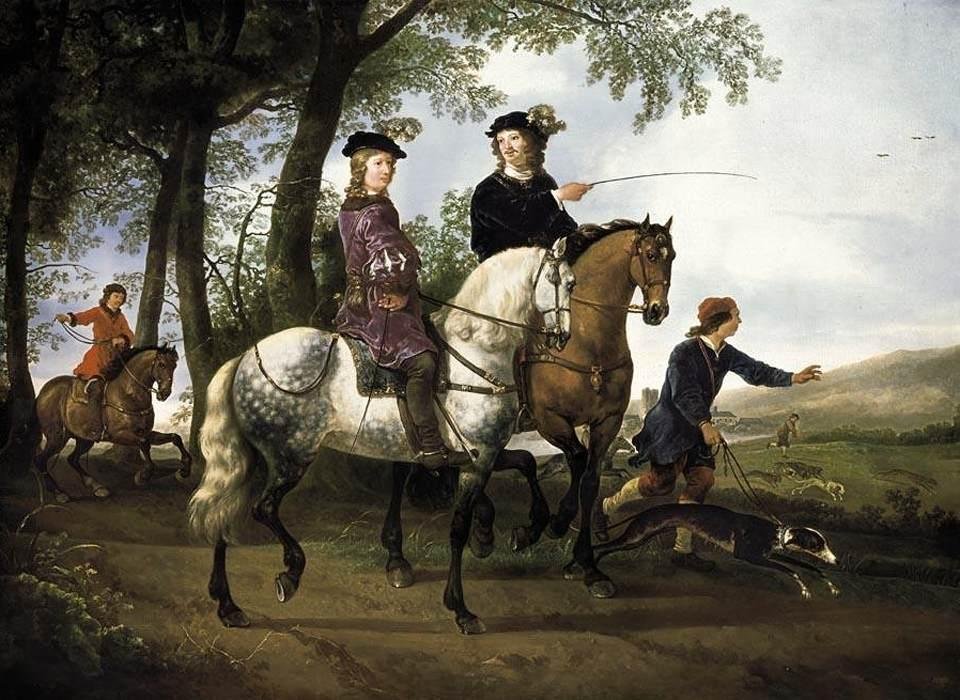 Paisaje con una cacería de Aelbert Cuyp