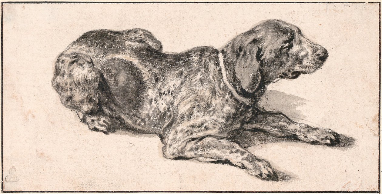 Perro reclinado de Aelbert Cuyp