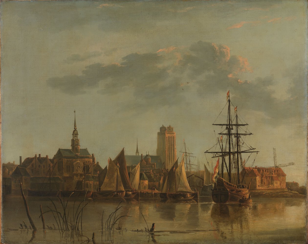 Vista de Dordrecht al atardecer de Aelbert (after) Cuyp