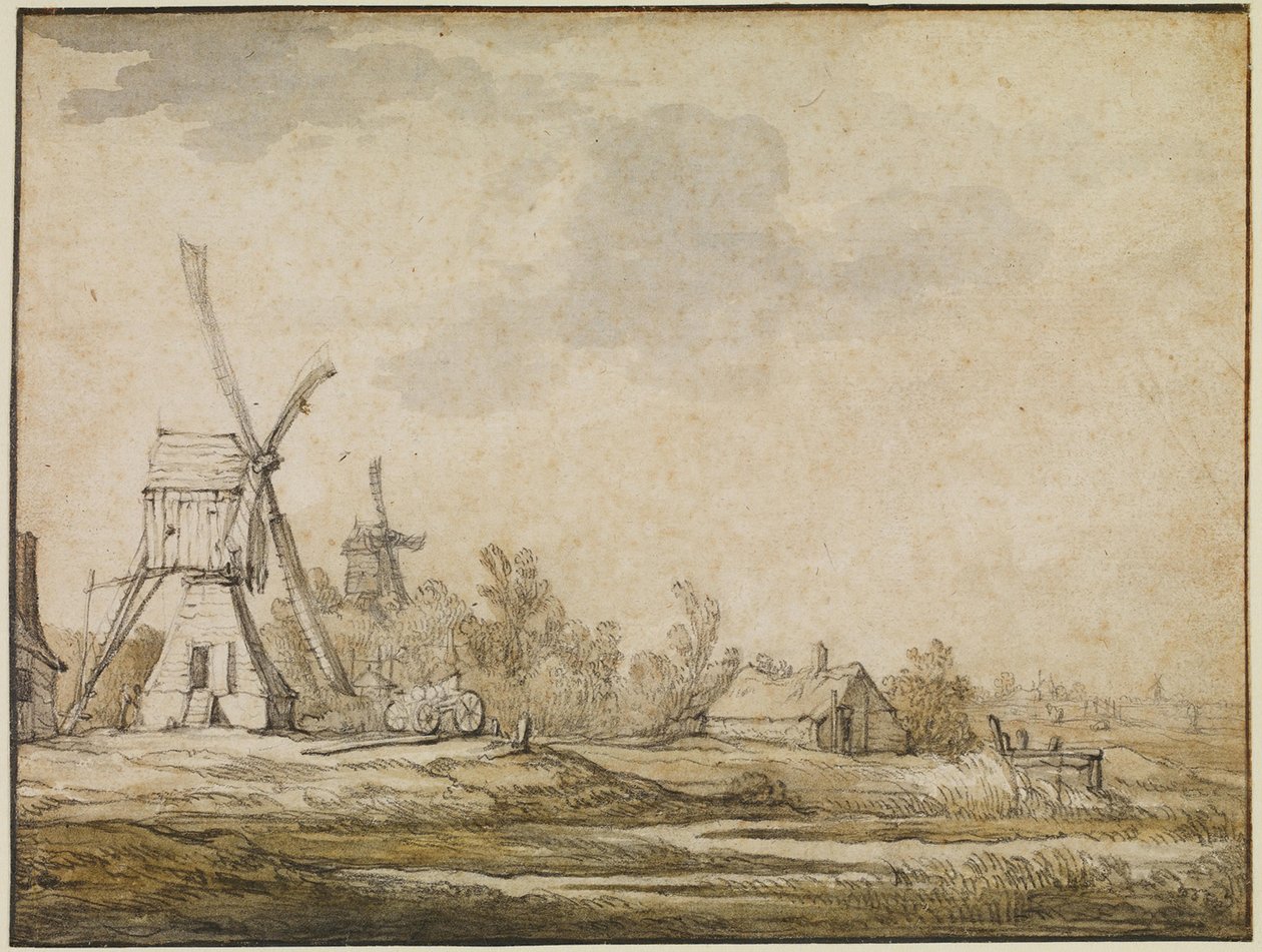 Un paisaje con molinos de Aelbert Cuyp