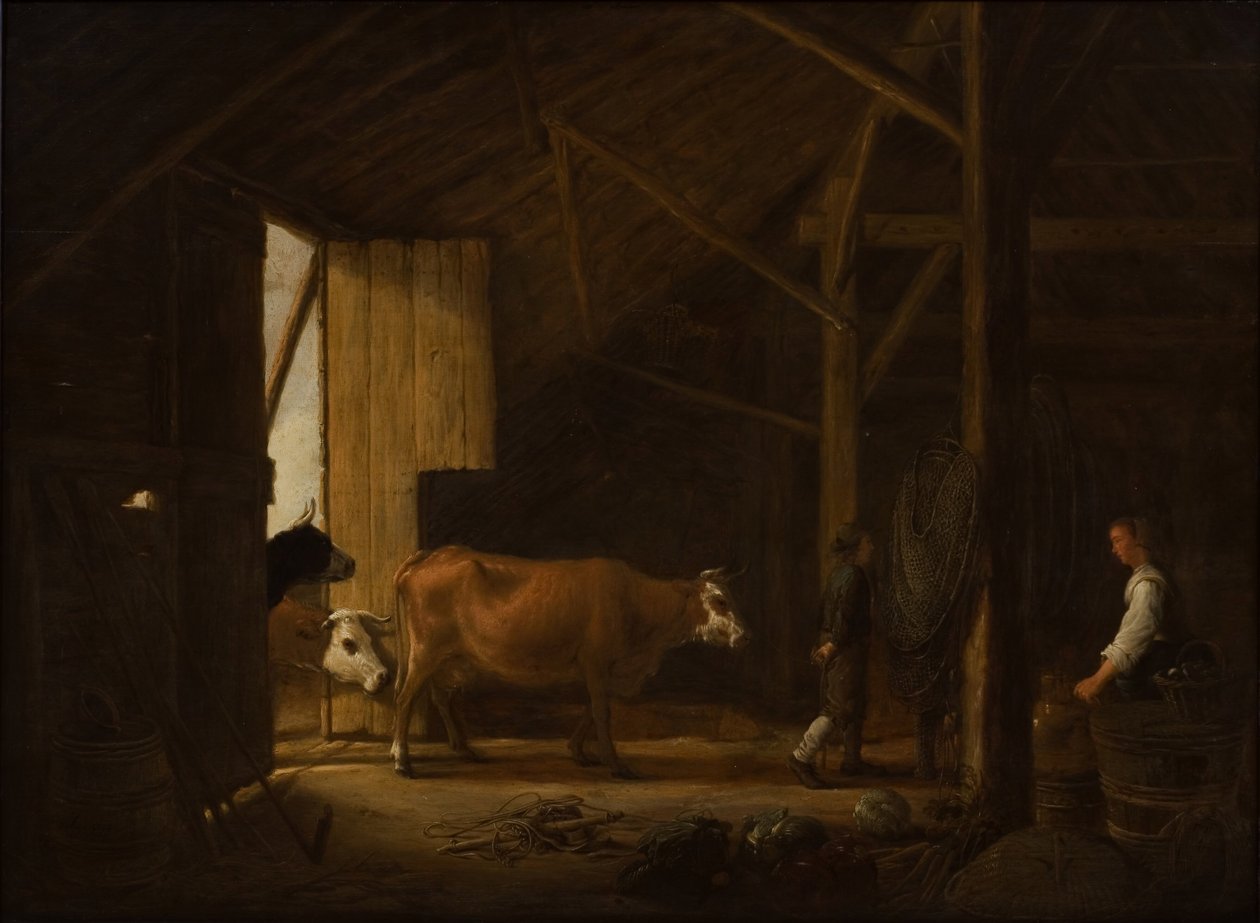 Interior de un establo de Aelbert Cuyp