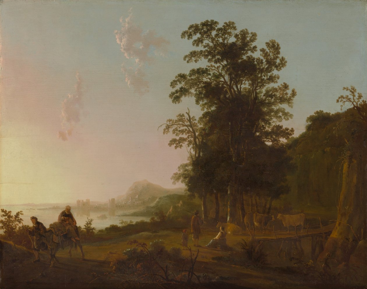 Paisaje con la huida a Egipto de Aelbert Cuyp