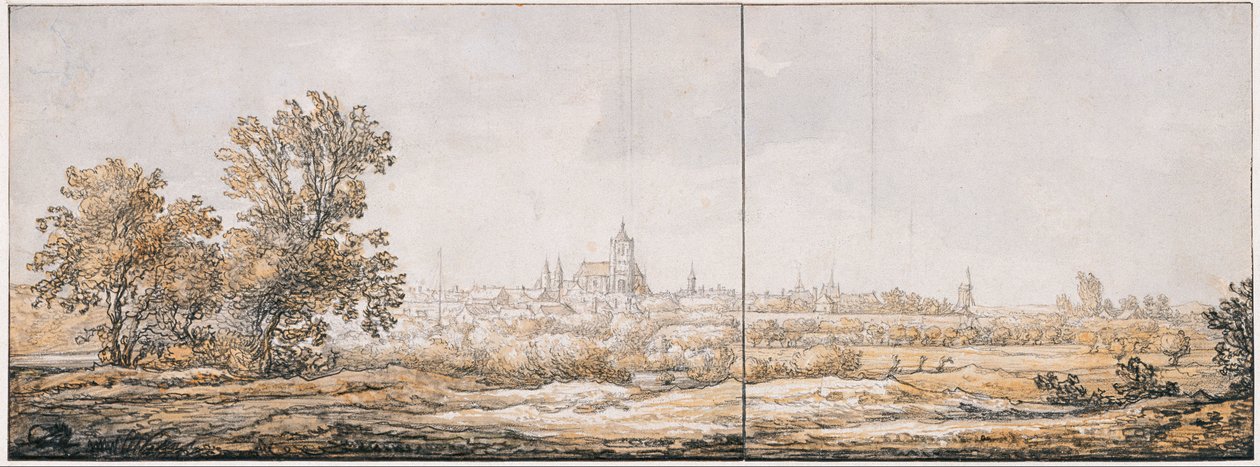 Vista de Arnhem desde el sur, c. 1645 de Aelbert Cuyp