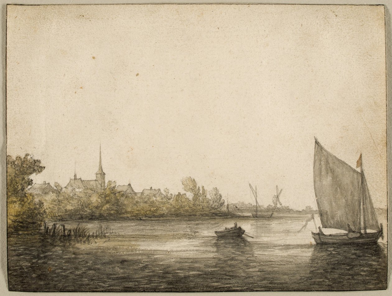 Vista de IJsselmonde Vista a Través del Nuevo Maas, c.1640 de Aelbert Cuyp