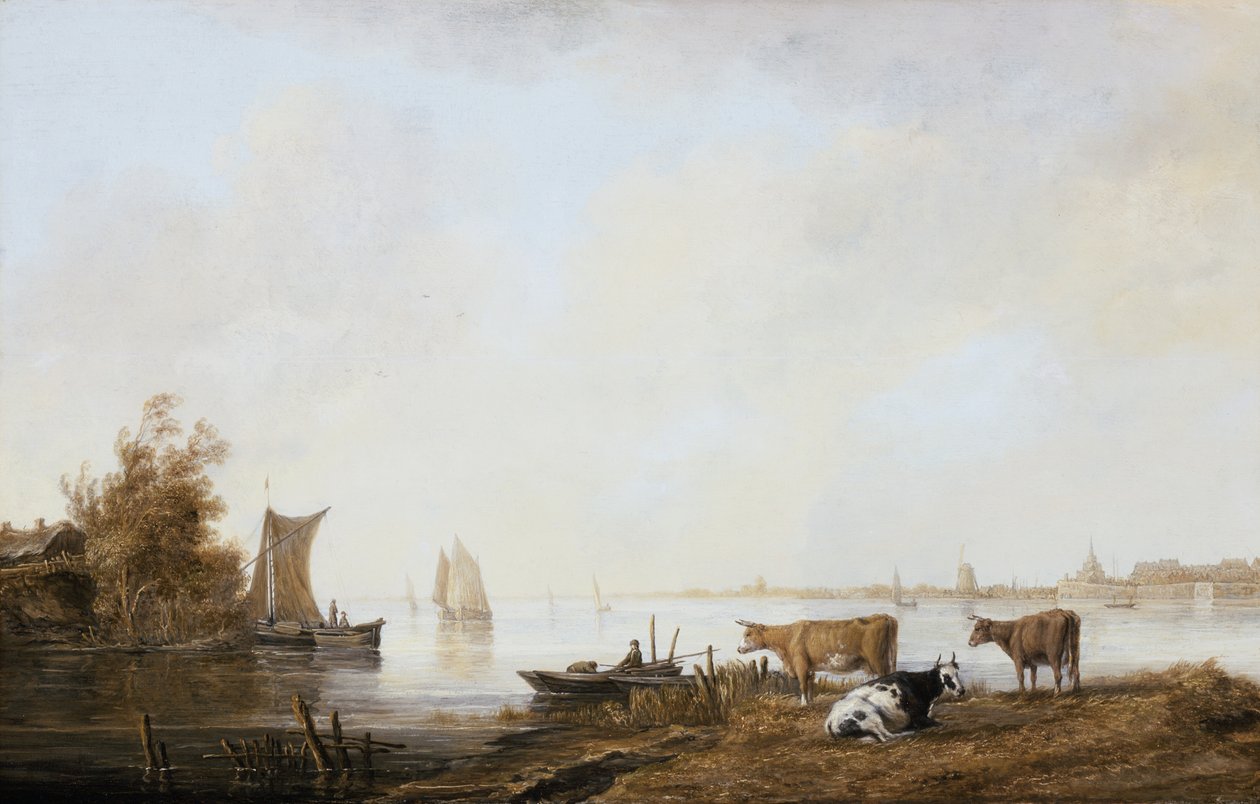 Vista del Mosa cerca de Dordrecht de Aelbert Cuyp
