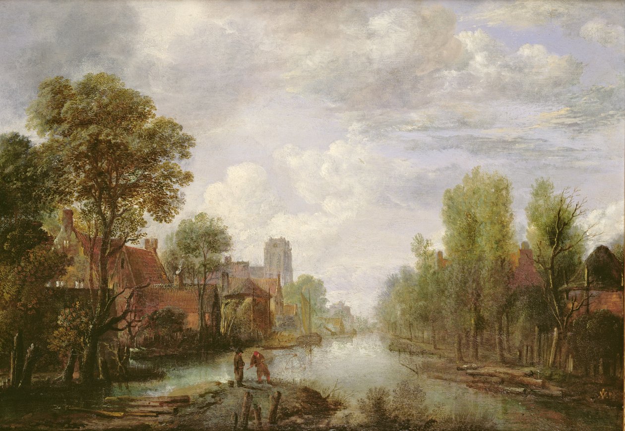 Paisaje con un canal de Aert van der Neer