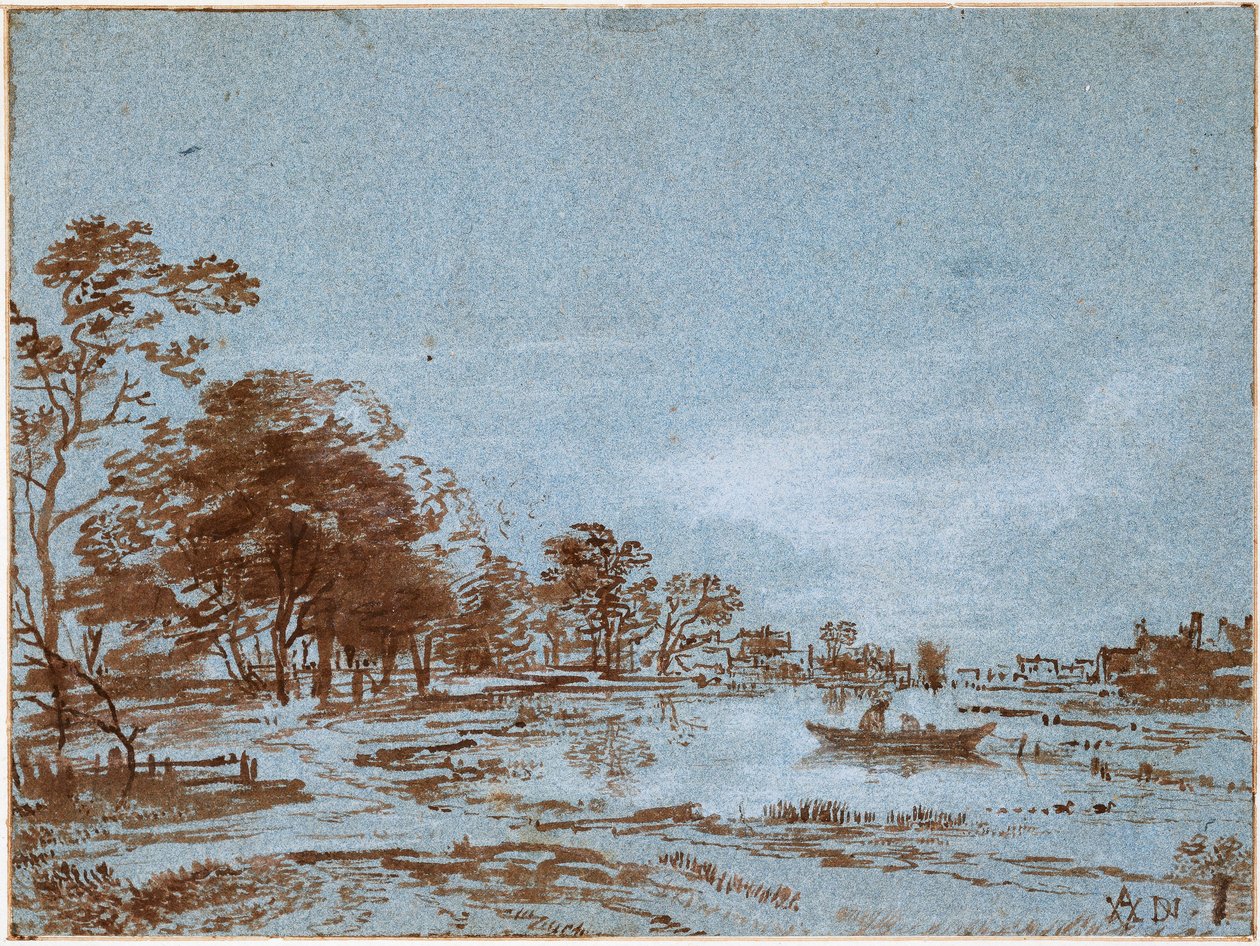Paisaje Fluvial a la Luz de la Luna de Aert van der Neer